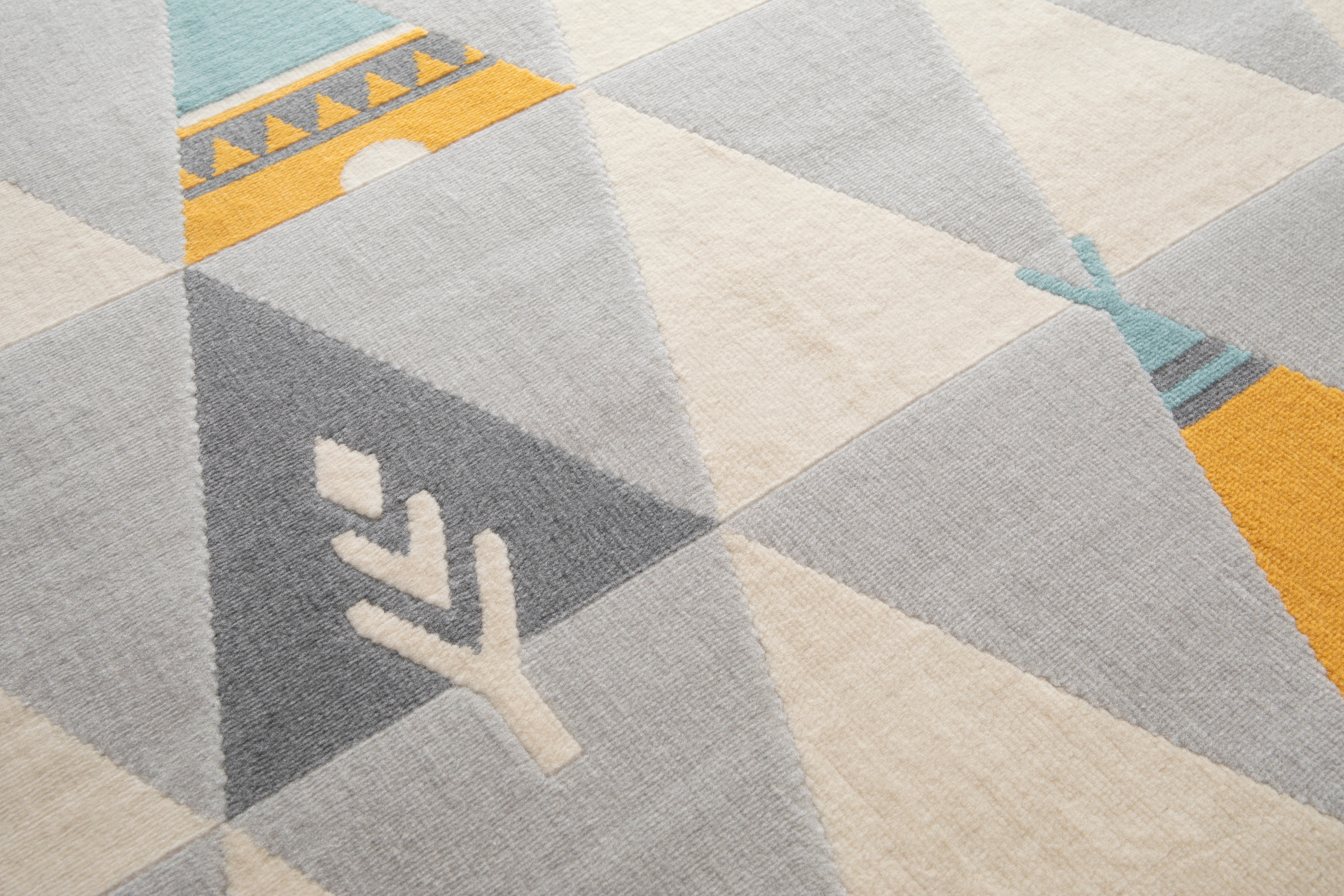 Primaflor-Ideen in Textil Tapis pour enfants »COCOON - Tippitraum« Rectangulaire 6 mm Höhe Poils courts, motif triangles