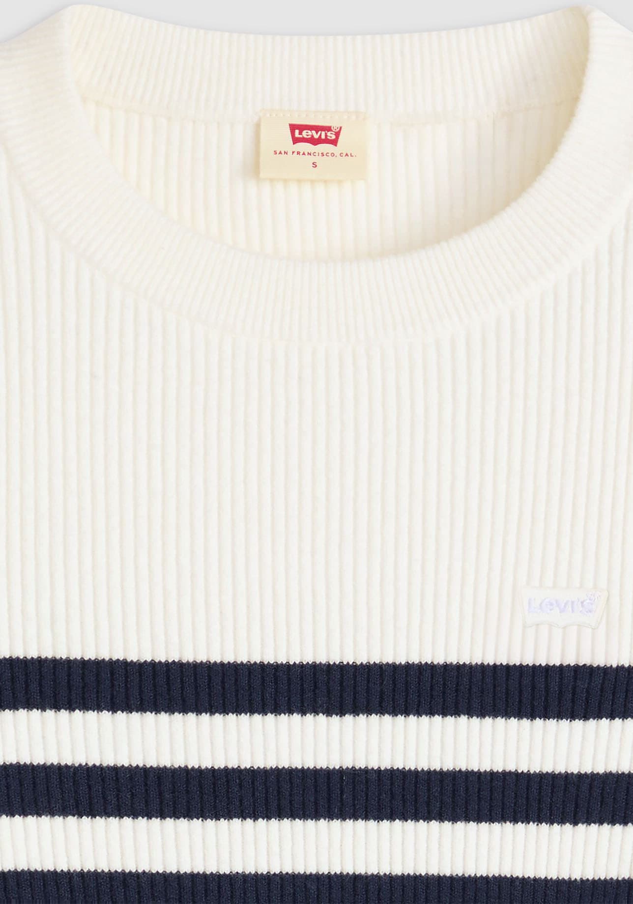 Levi's® Pull à col rond »RIB CREW SWEATER«, Geripptes Strickmuster
