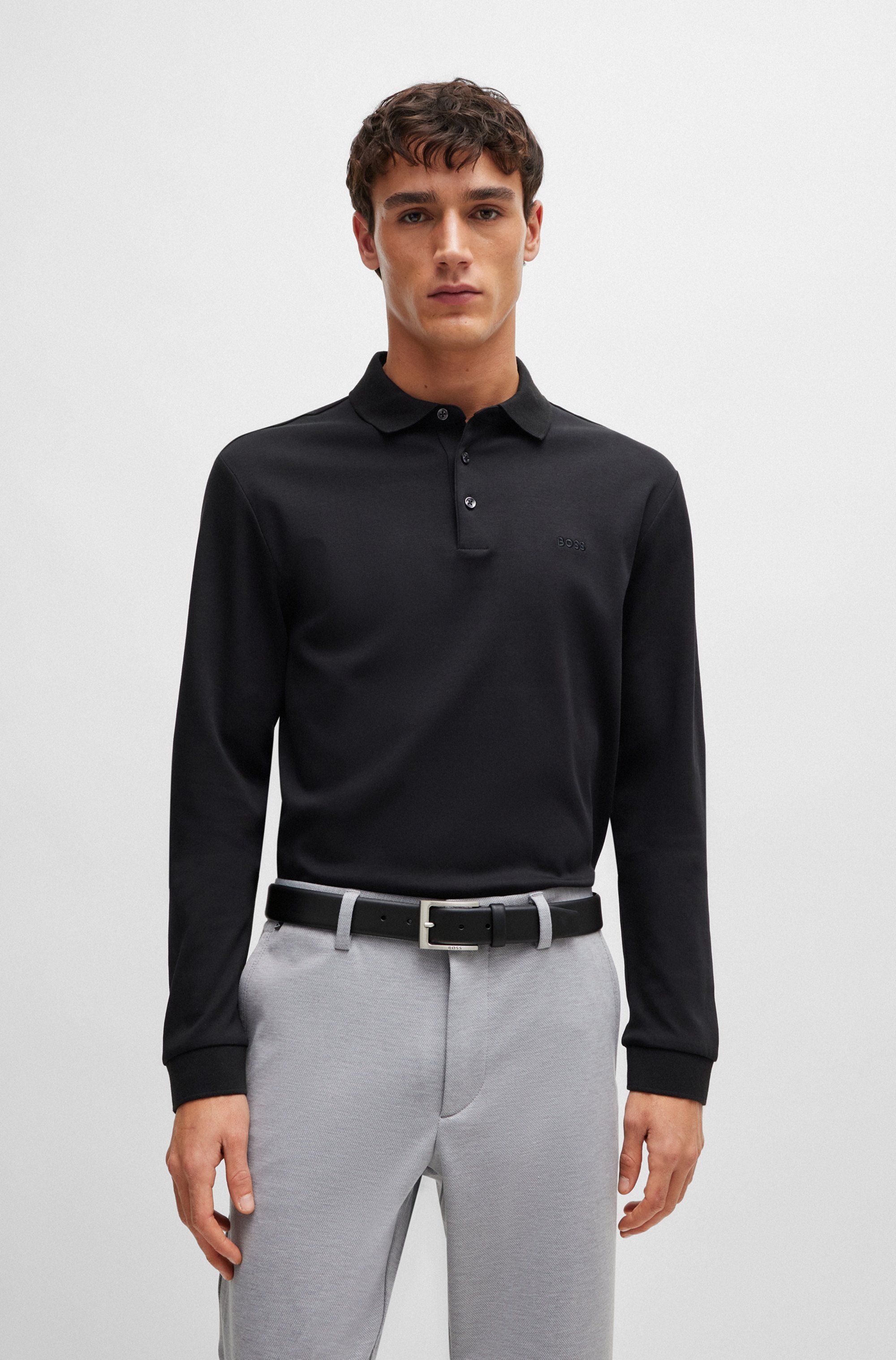 BOSS Ledergürtel aus Nappaleder mit BOSS Logo-Dornschliesse