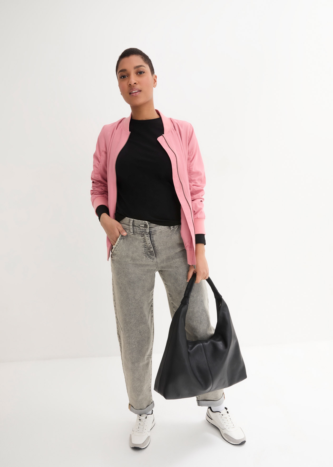 bonprix 1100000002199 jambe large, coupe loose fit, ceinture arrière élastique confortable