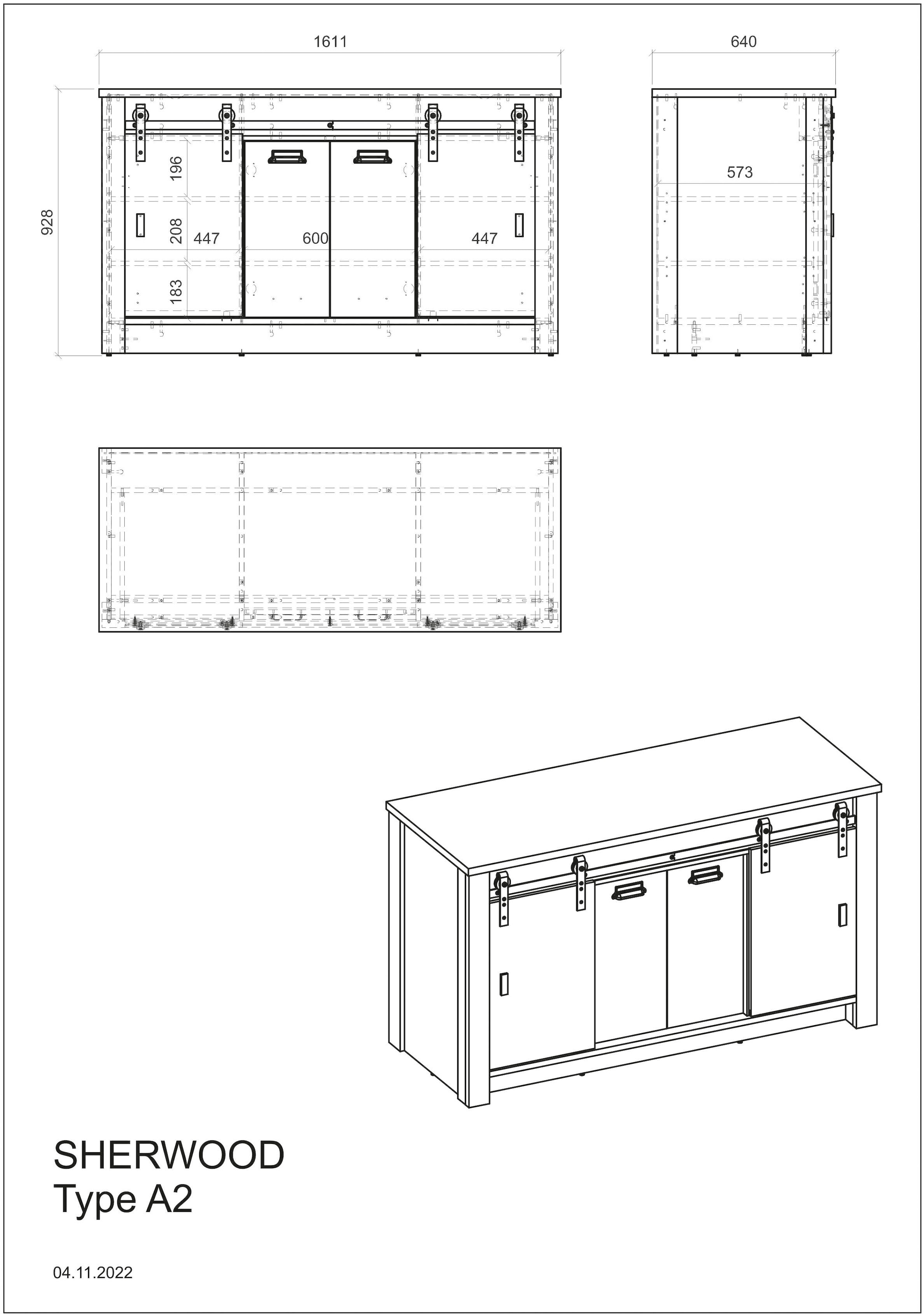 Home affaire Kitchenette »Sherwood« Breite 284 cm, mit Herdumbauschrank, ohne E-Geräte