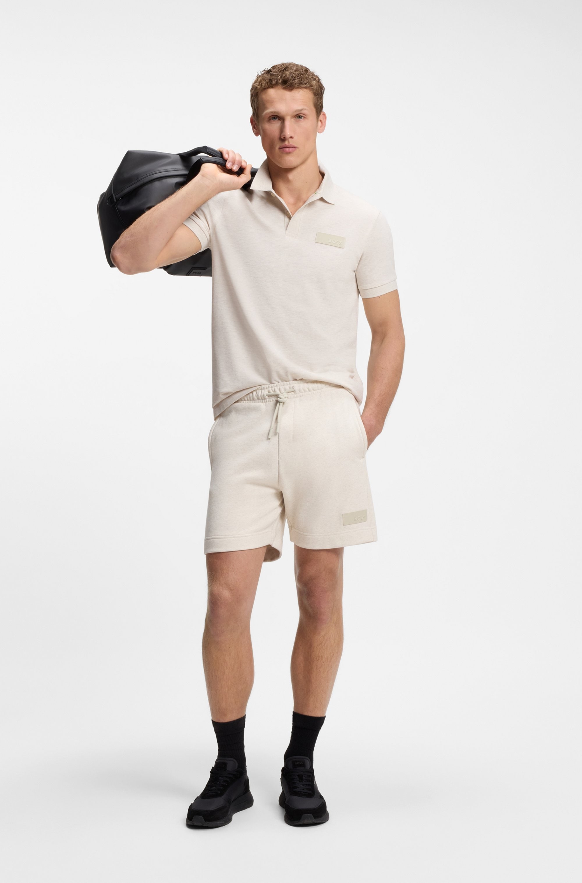 BOSS GREEN Polo »Paddy Structure« Regular Fit, Reine Baumwolle, Logo-Patch