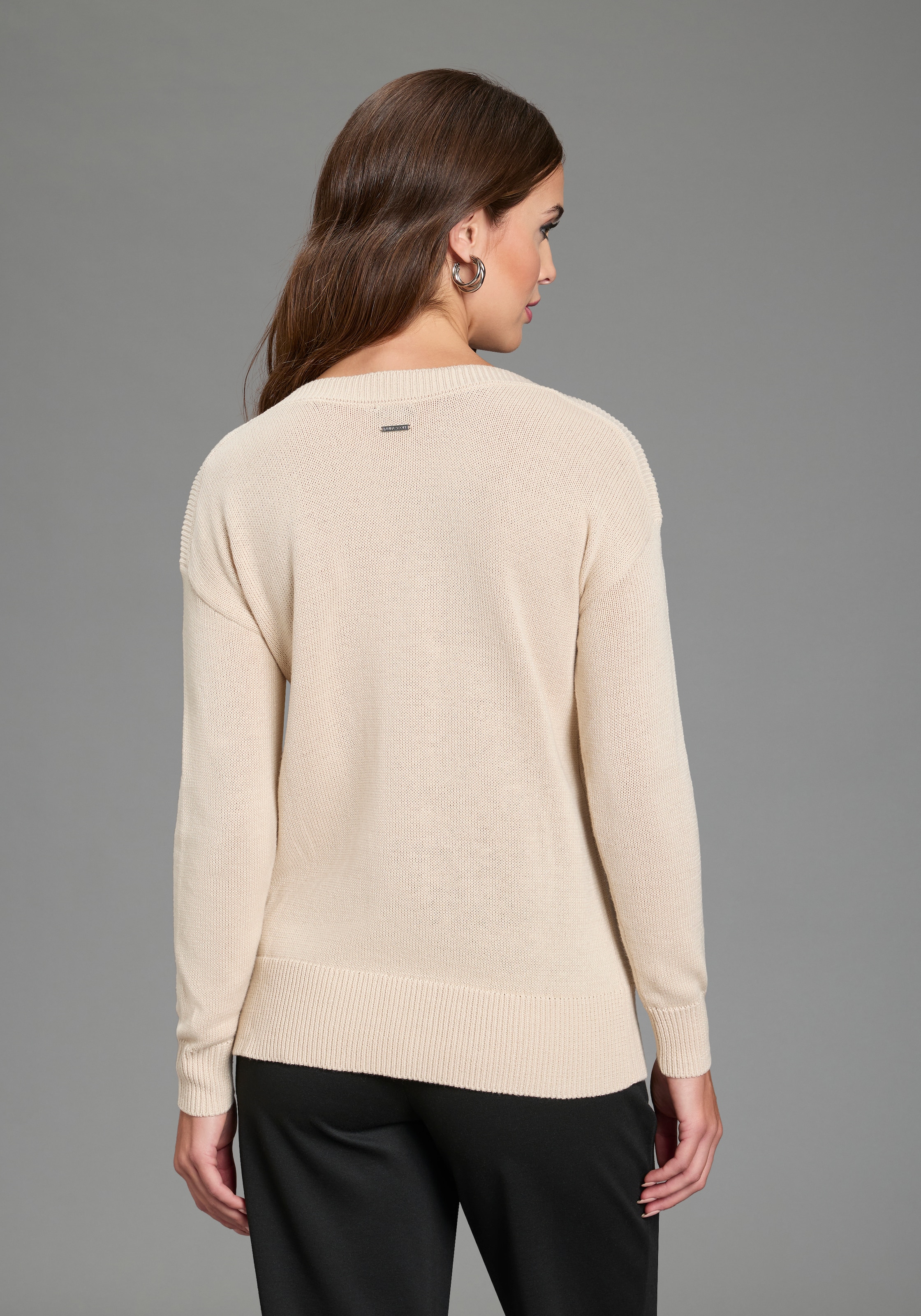 Laura Scott Pull en tricot avec motif tricot cœur