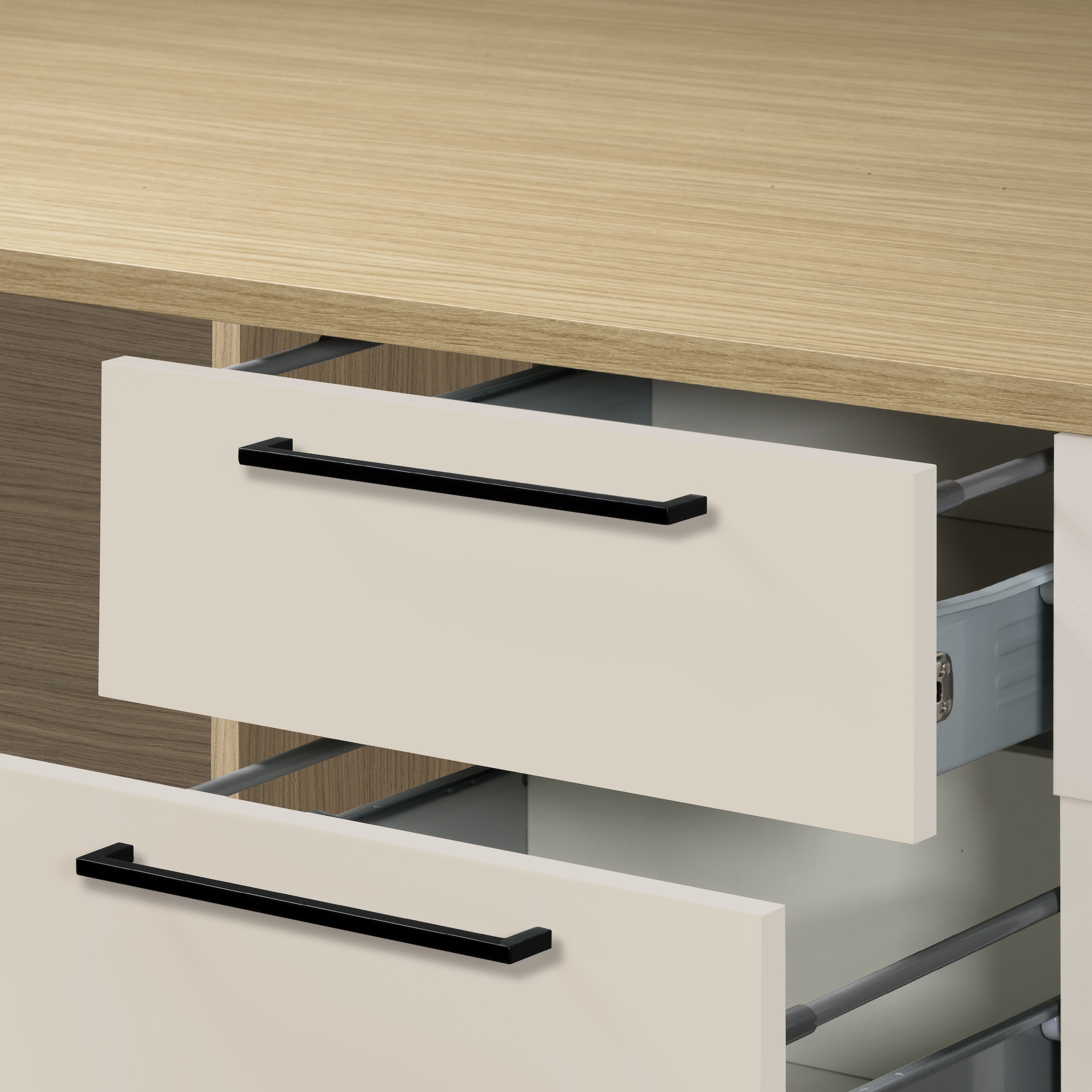 KOCHSTATION Kitchenette »KS-Luna, Einbauküche, Zeilenküche, Küchenblock« Breite 300 cm, wahlweise mit Hanseatic-E-Geräten, APL 35mm stark