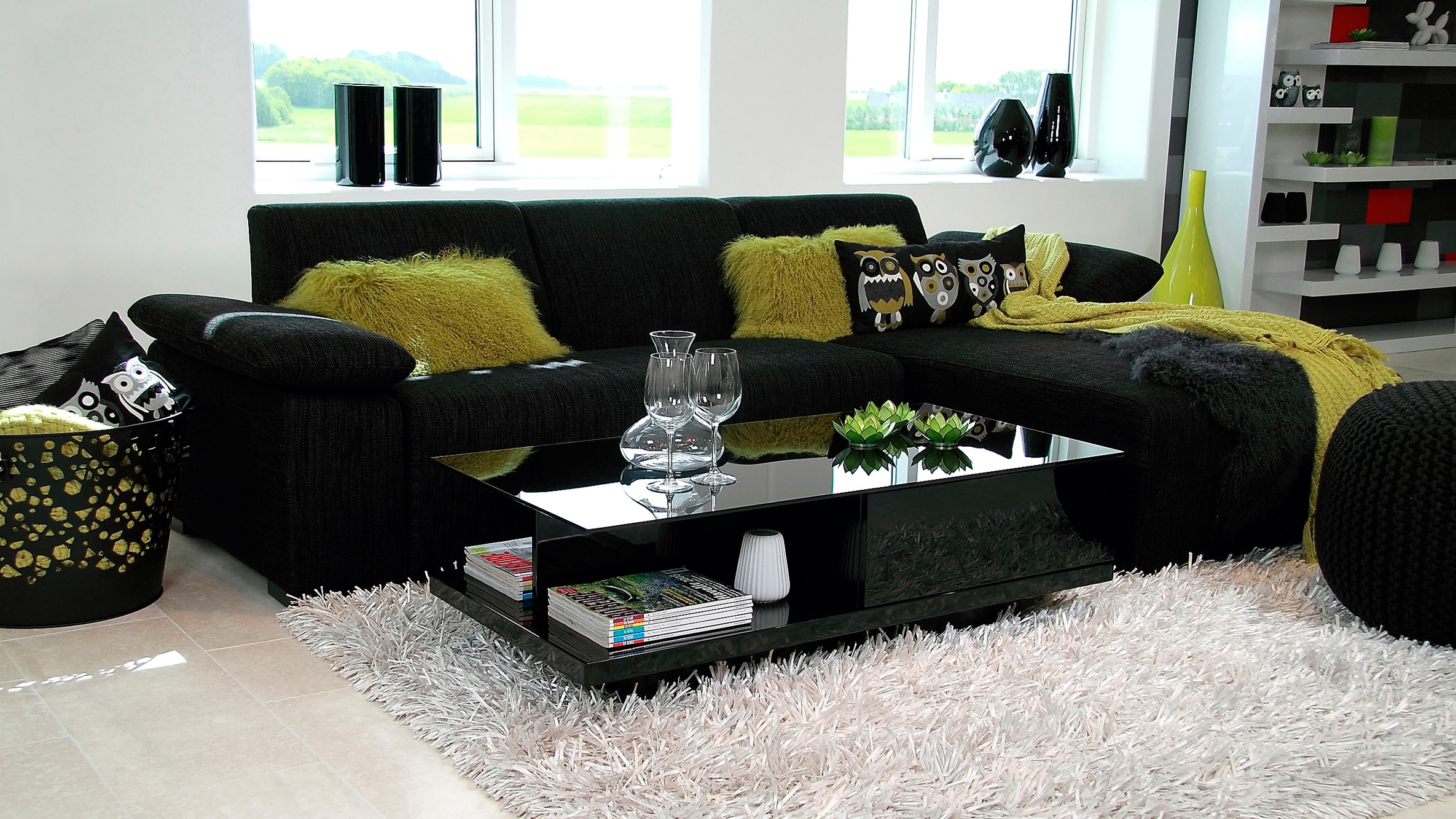 SalesFever Table basse »im minimalistischen Stil« plateau de table élégant en verre cristal robuste