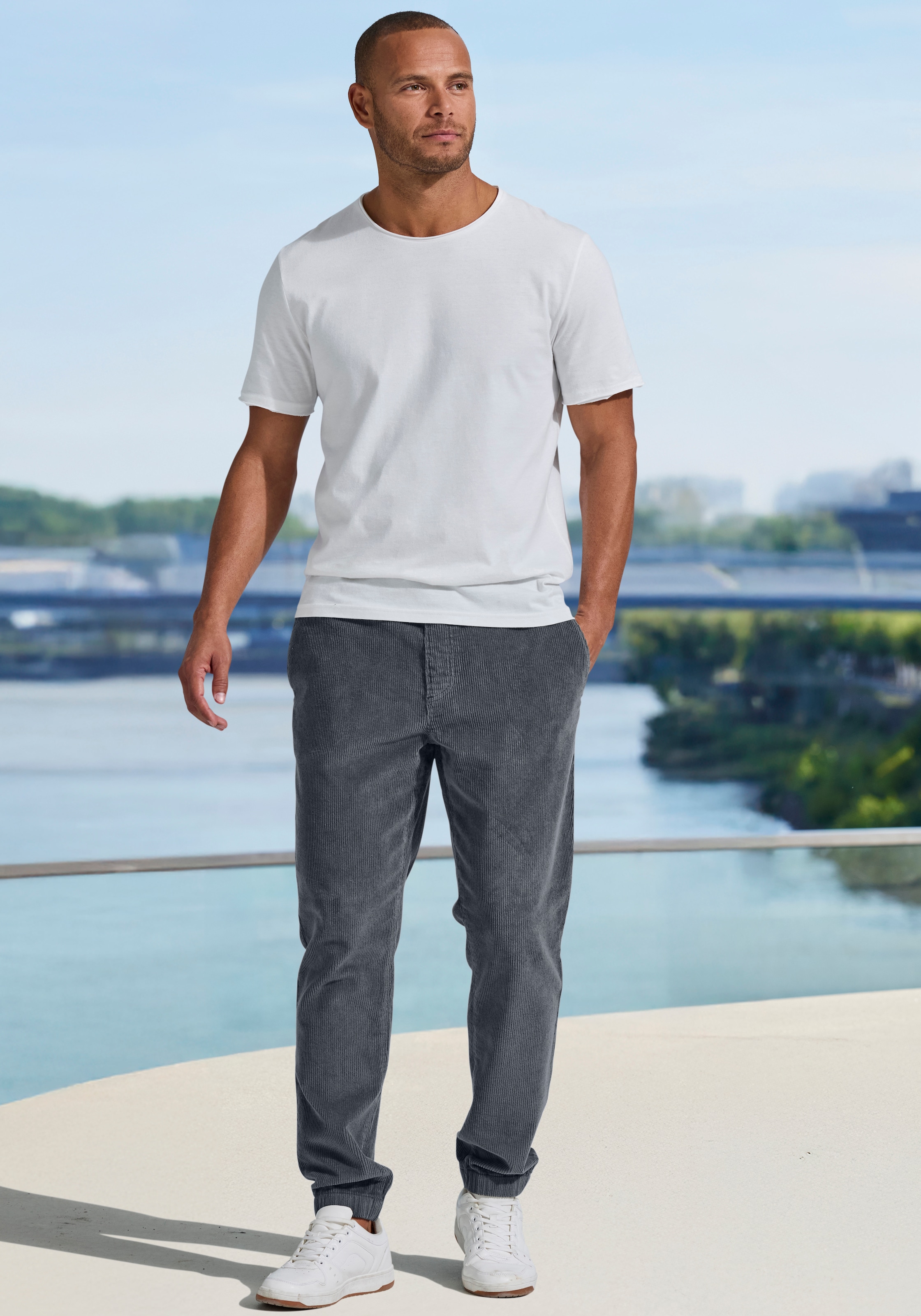 John Devin Jogger Pants »bis Grösse 5XL - elastische Cordhose«  Jogg Pants aus Cord-Stretch