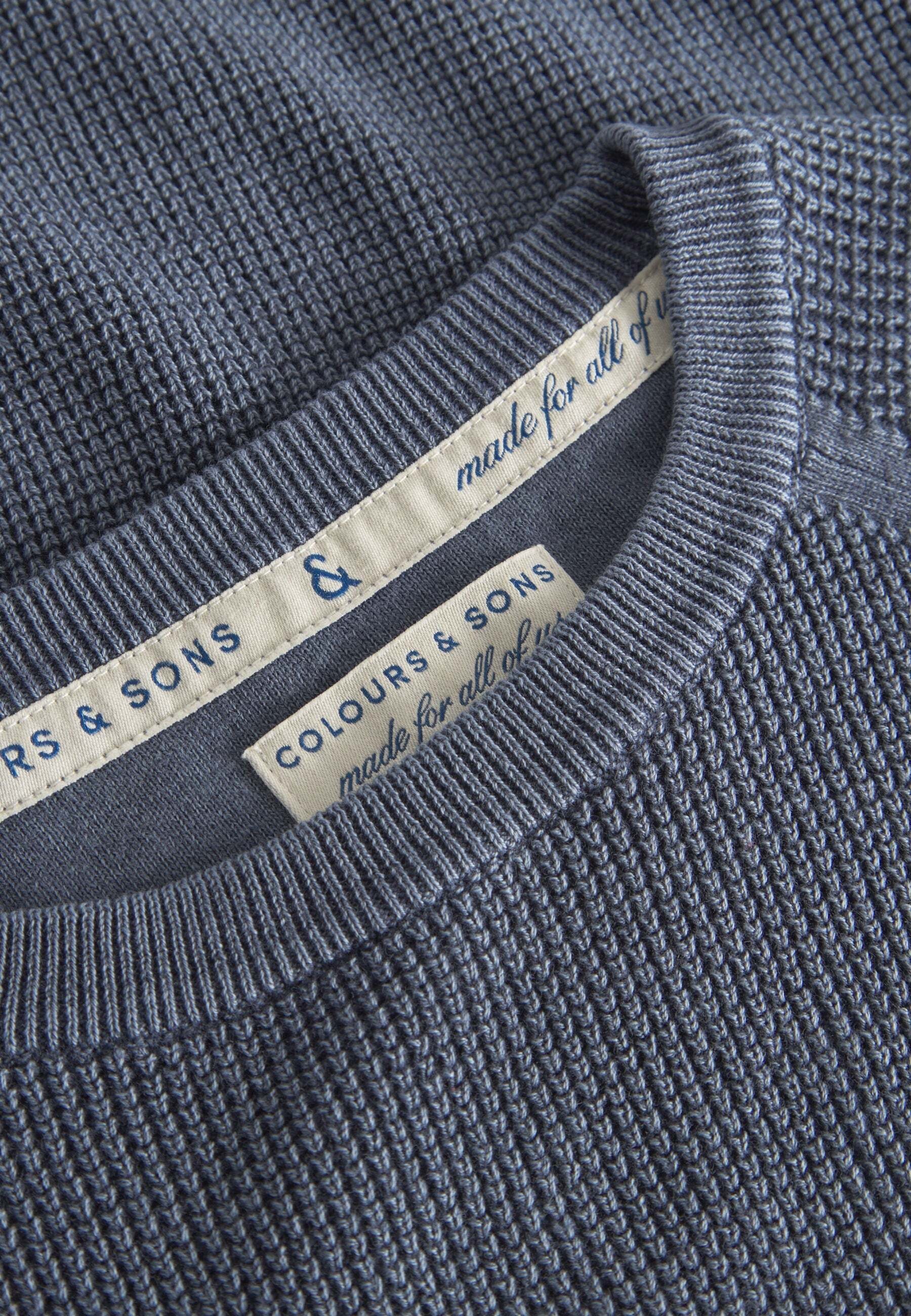 colours & sons Strickpullover »colours & sons Pullover Roundneck-Washed«