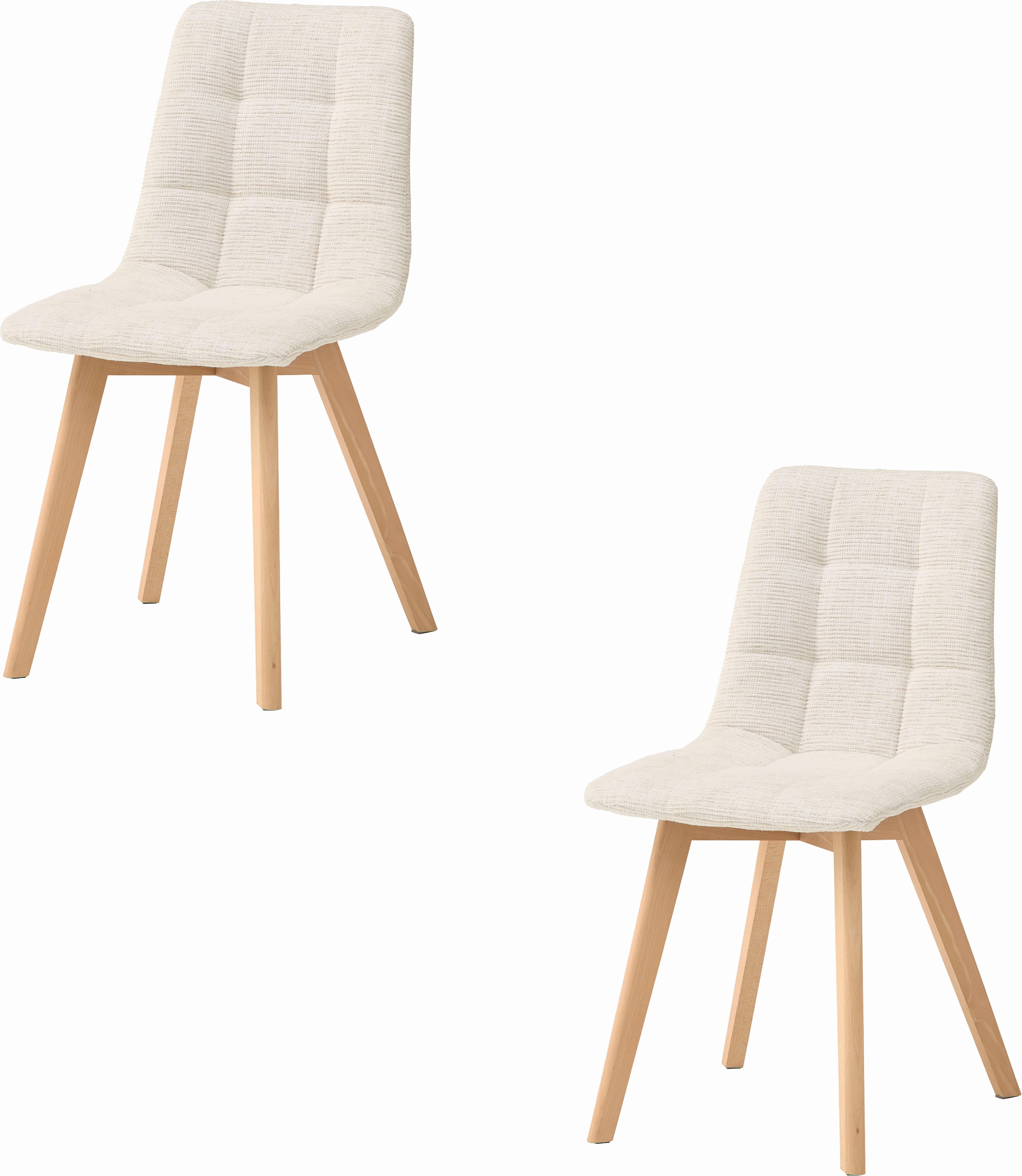 Stolkom Chaise à 4 pieds (Ensemble) 2 cuislargeur 55 cm, piétement 4 pieds en bois massif