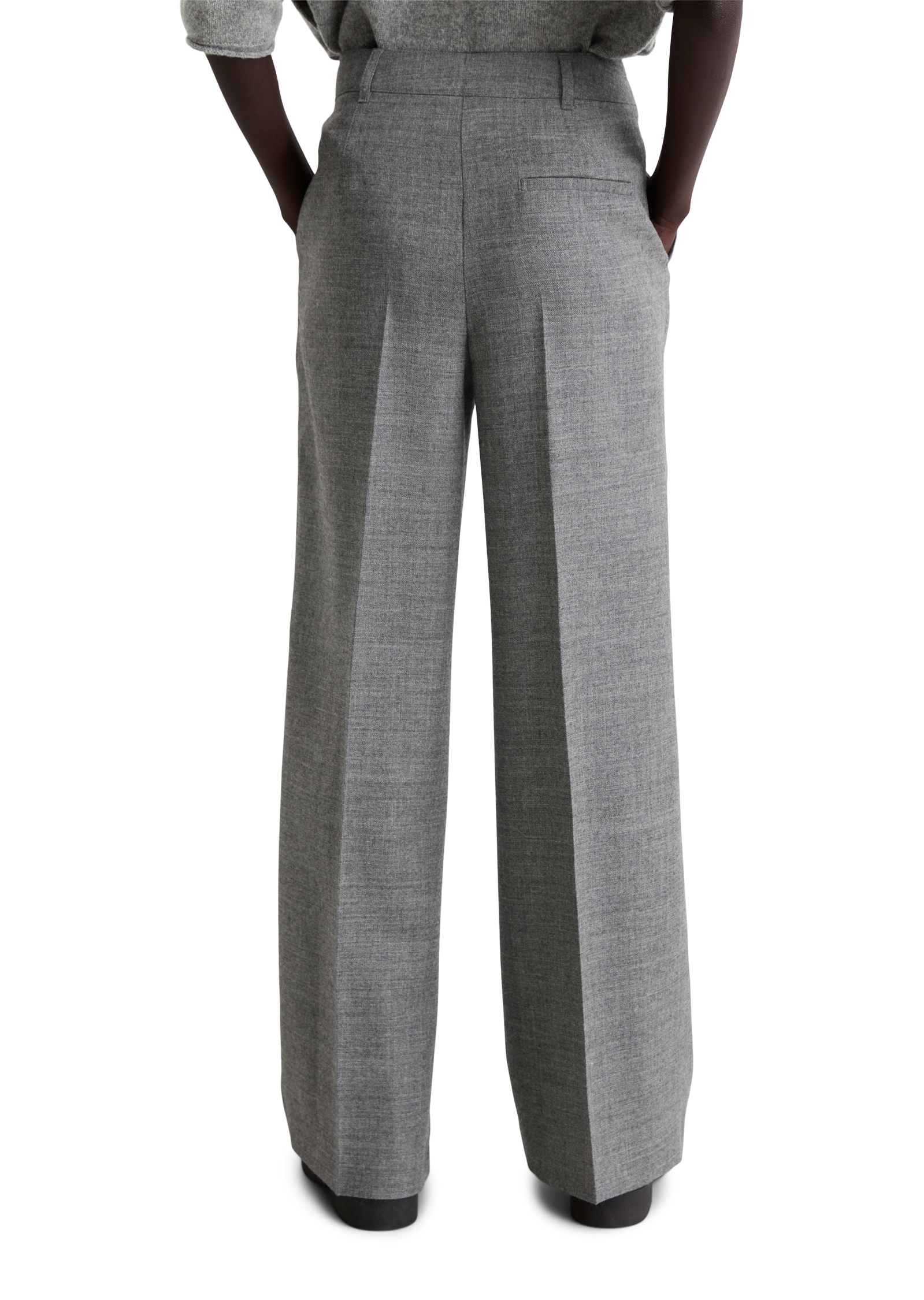 Marc O'Polo Pantalon de costume »weit aus italienischem Woll-Twill«  mit Bund- und Bügelfalte, mittlere Bundhöhe