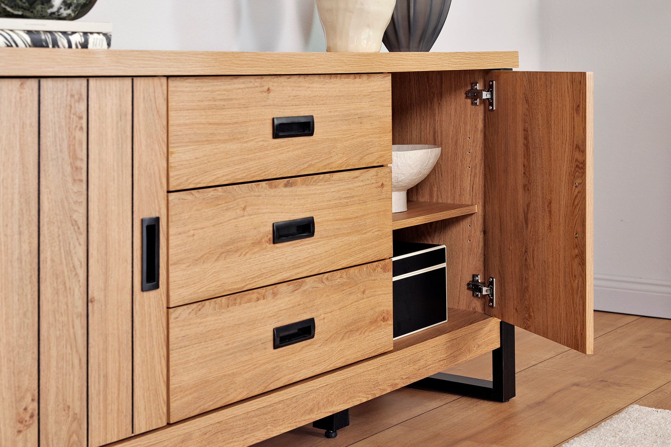 Jahnke Sideboard »RIVA SB 150« 1 Stk. tlg. Sideboard, 2 Türen & 3 Schubladen, Breite 153 cm