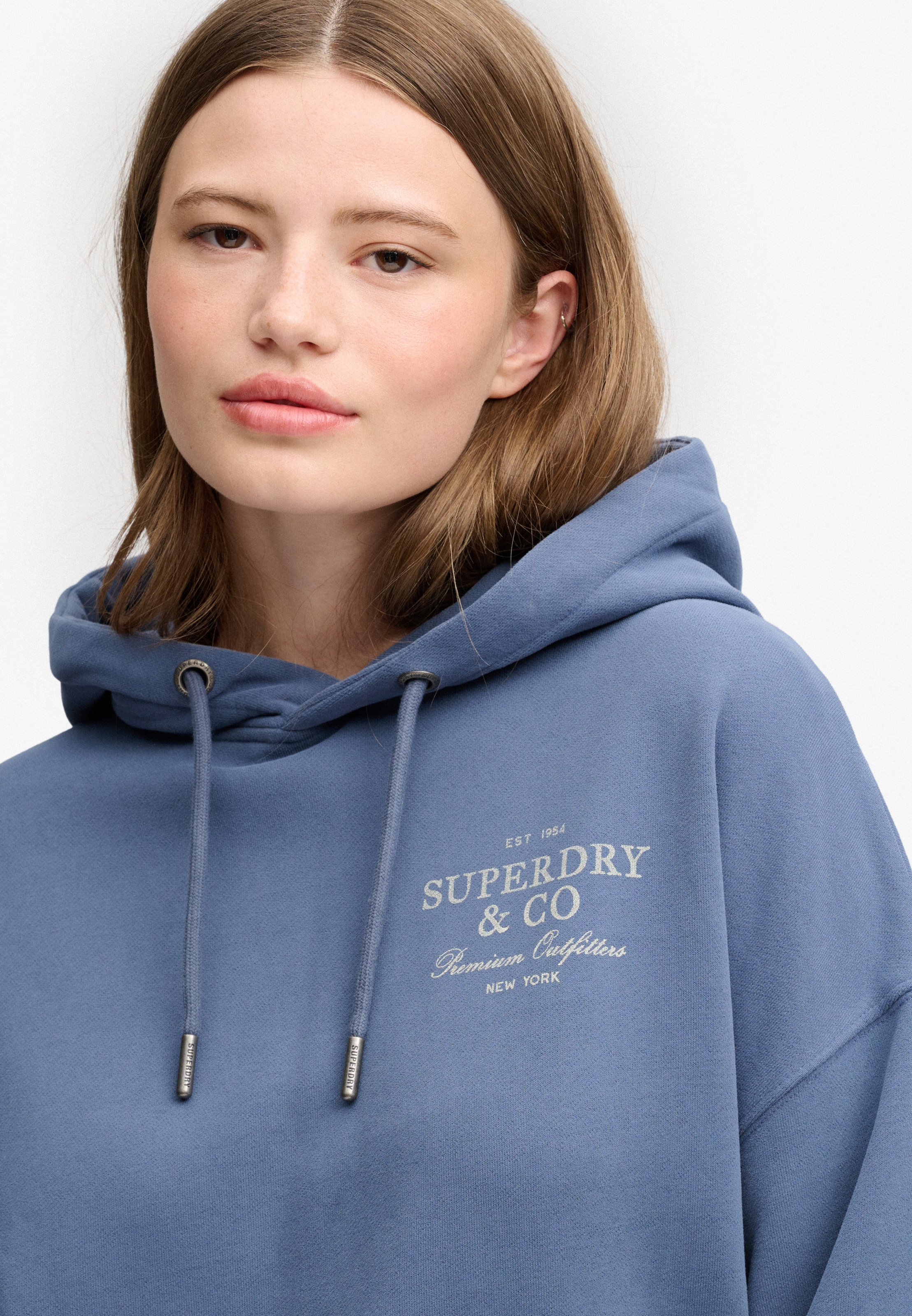 Superdry Kapuzensweatshirt »LUXE CASUAL RELAXED HOOD«, Baumwolle, oversize
