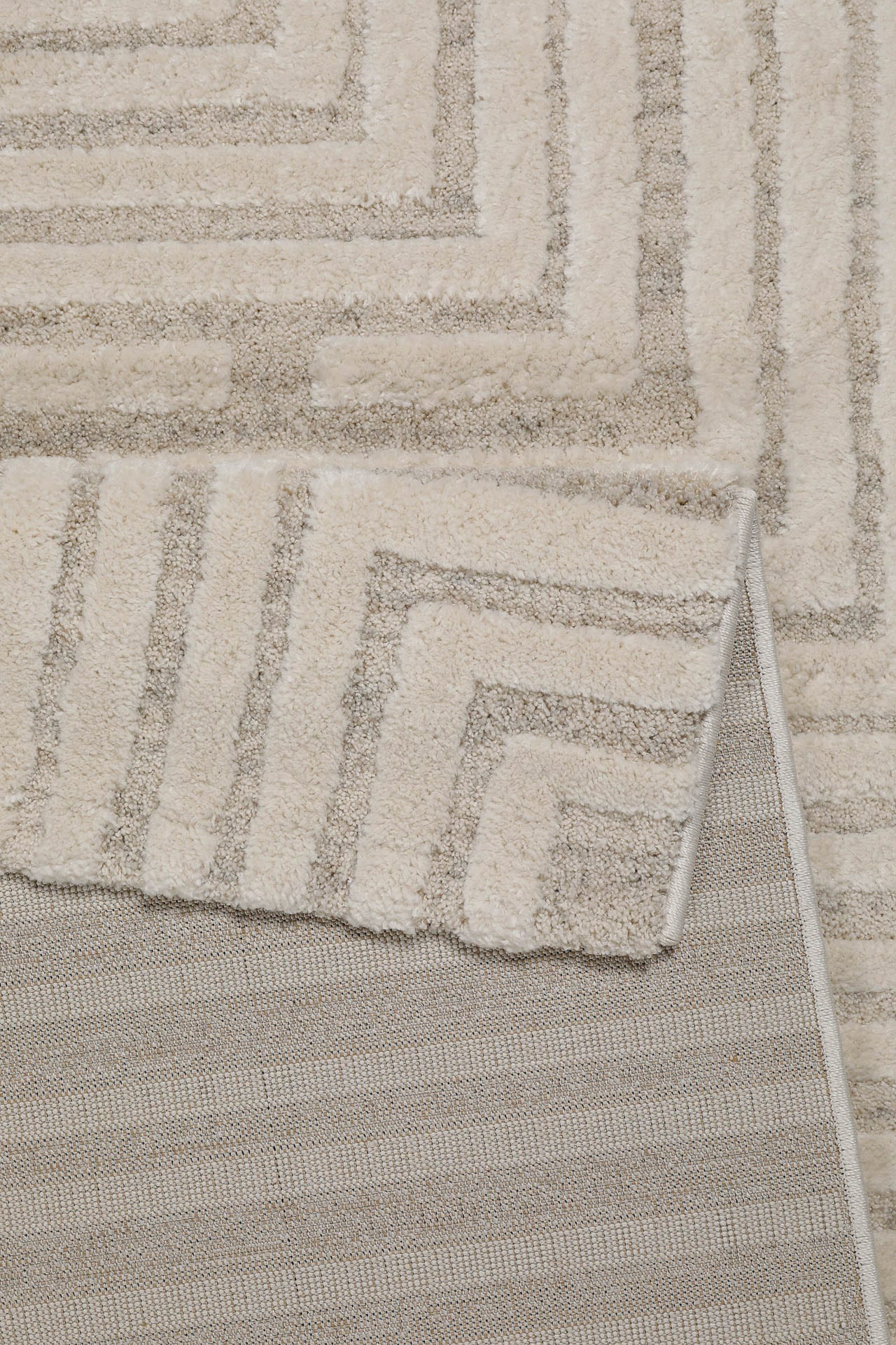 Wecon home Teppich »Hillmar« rechteckig 18 mm Höhe Gewebt, Hoch-Tief, robust, geometrisches Design, Scandi, Wohnzimmer