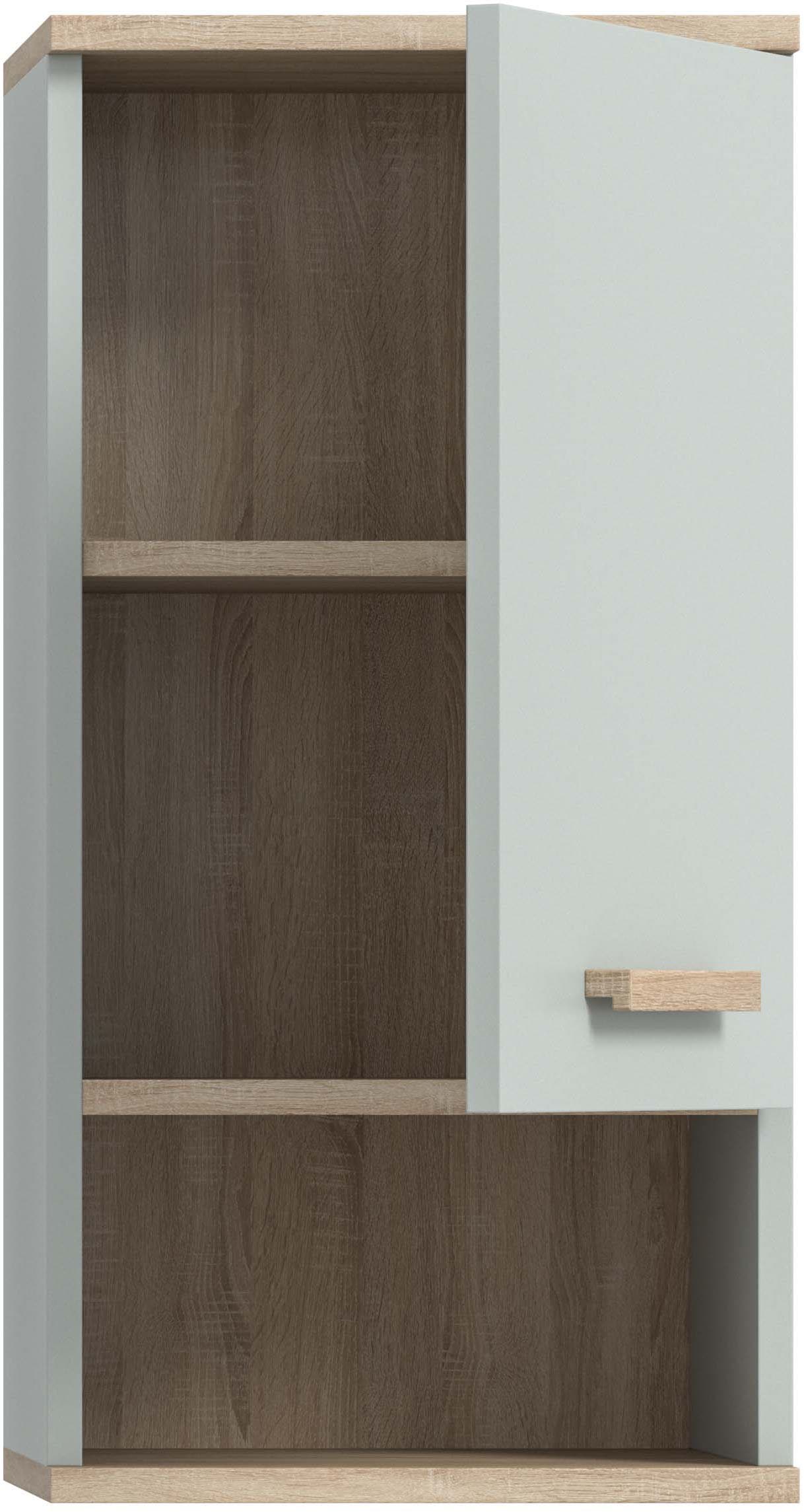welltime Armoire suspendue »MINTTU, Höhe 68 cm, 1 Tür, 1 Einlegeboden, 1 offenes Fach« Türanschlag rechts und links montierbar,  Badmöbel, Badschrank, Schrank, Bad, Wandschrank