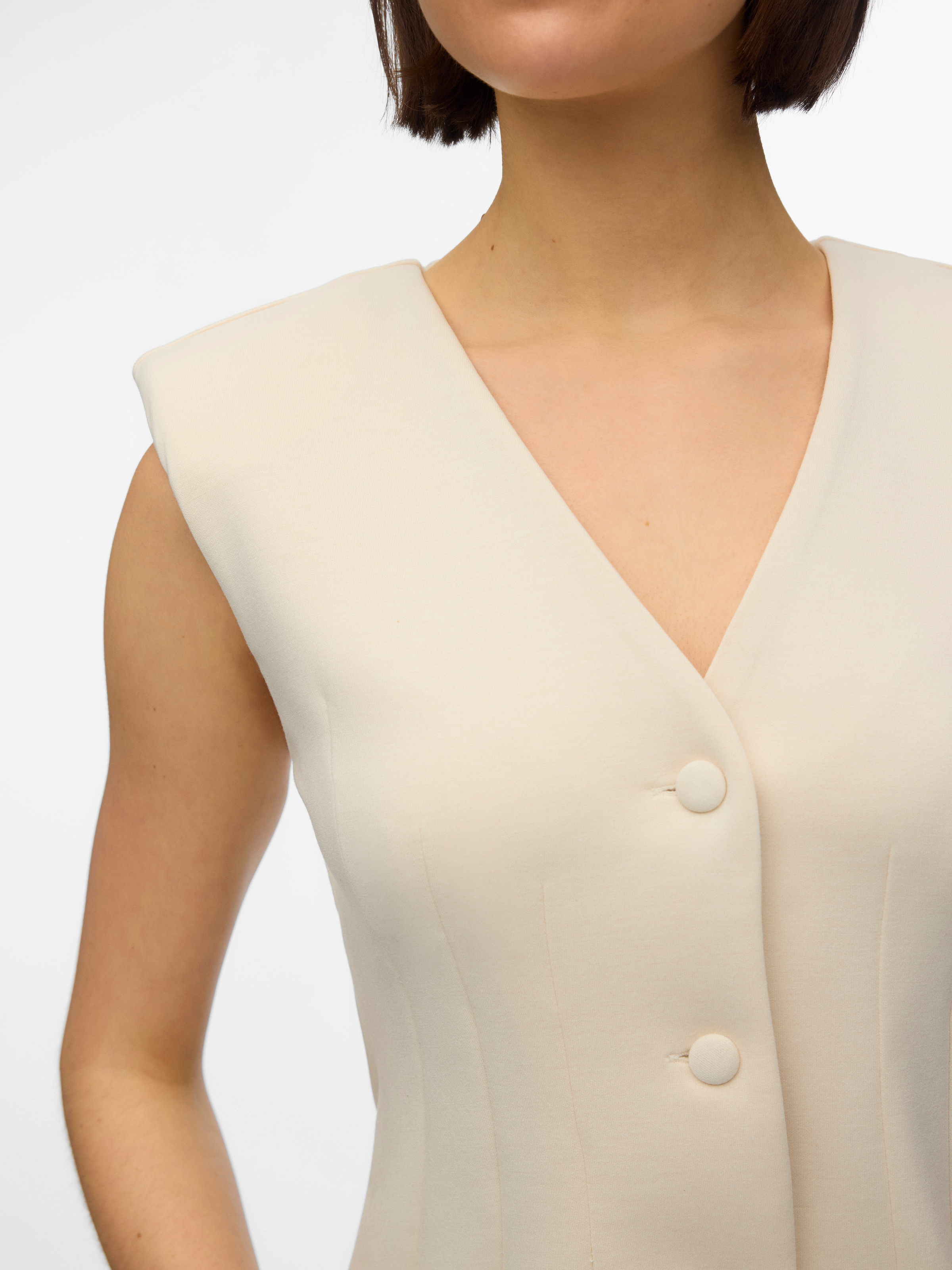 Vero Moda Gilet en jersey »VMSCARLET SL FITTED TOP JRS EXP« Materialmix mit Stretch, regular fit