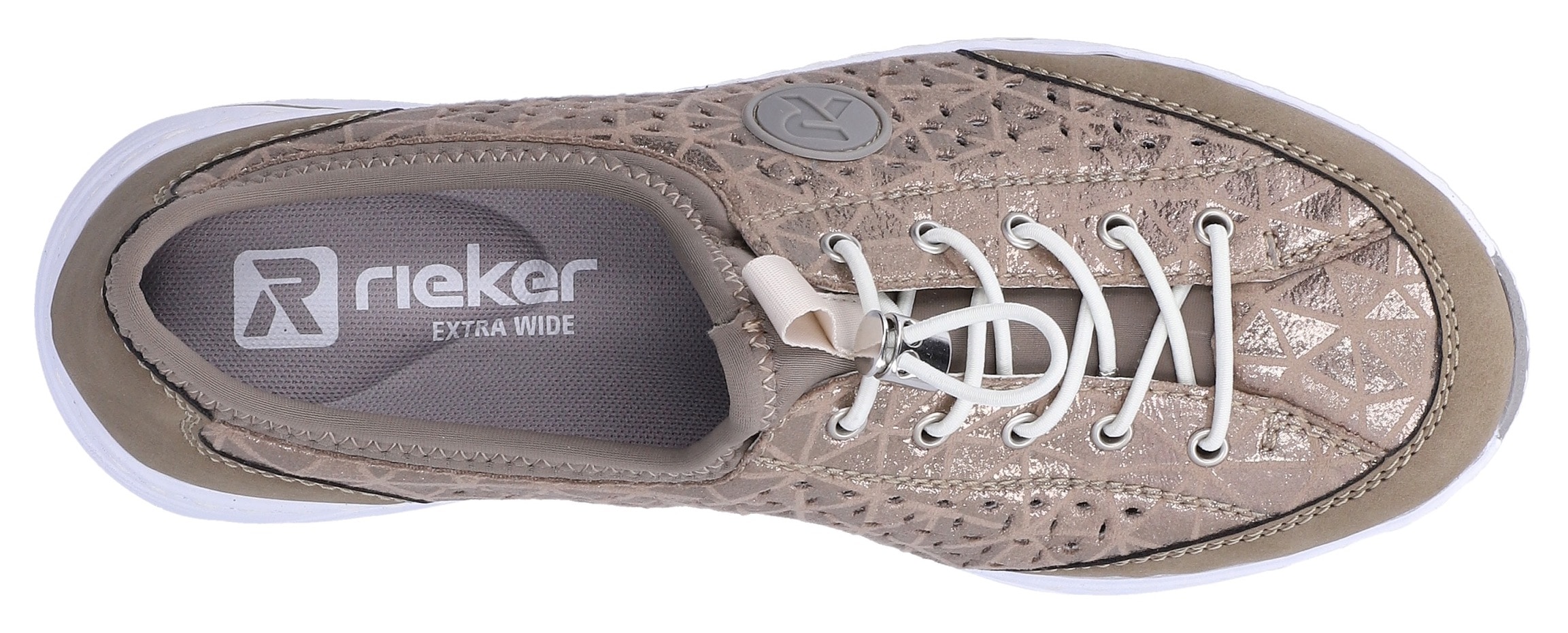 Rieker Baskets slip-on  mocassin, sneaker de loisirs, chaussure basse effet métallisé