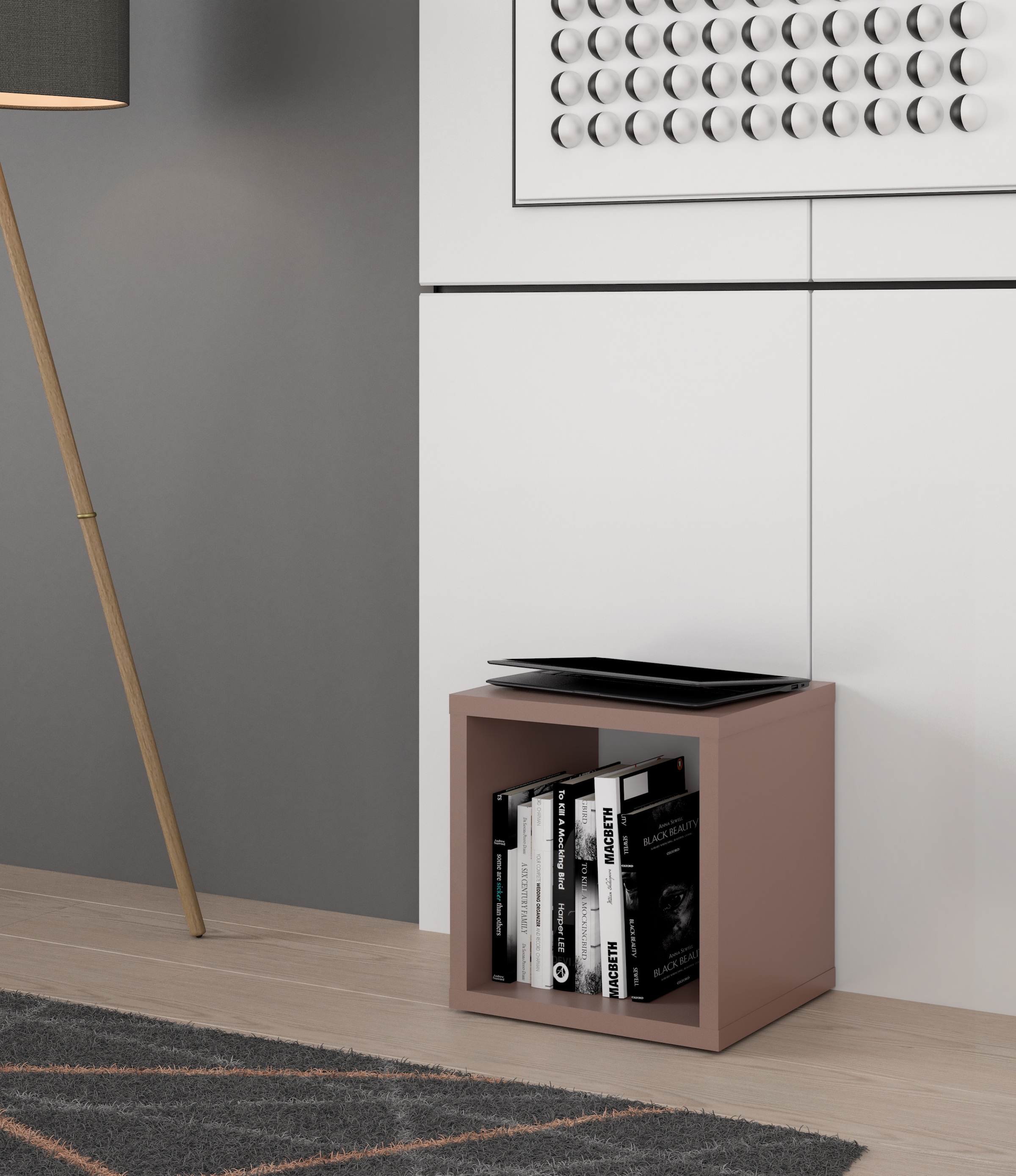 FORTE Cube d'étagère »Mauro« cube d'étagère, L/H/P 38,2x38,3x32,9 cm, revêtement durable
