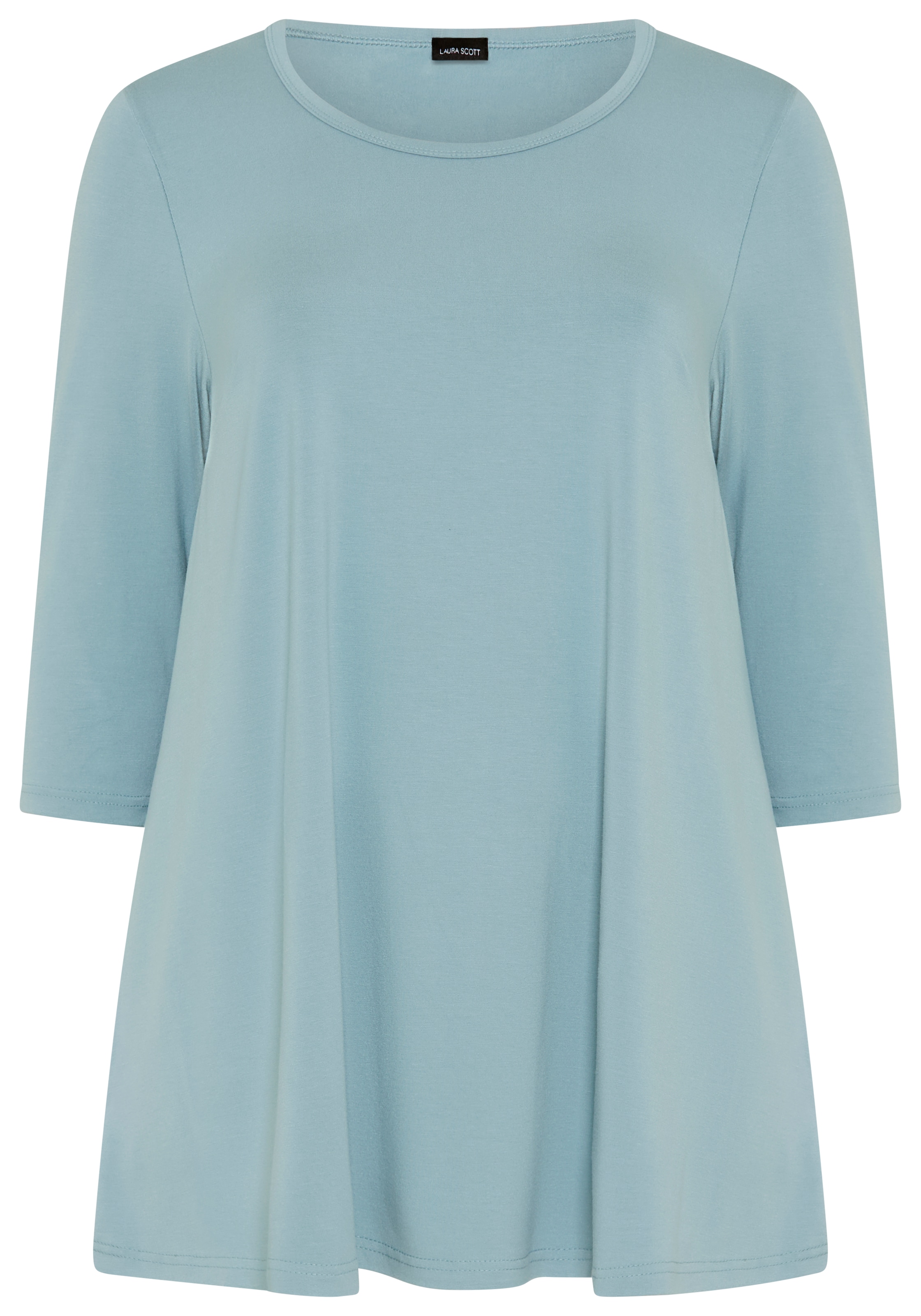 Laura Scott CURVE T-shirt tunique »Grosse Grössen« en ligne A, avec manches 3/4, longueur couvrant les fesses