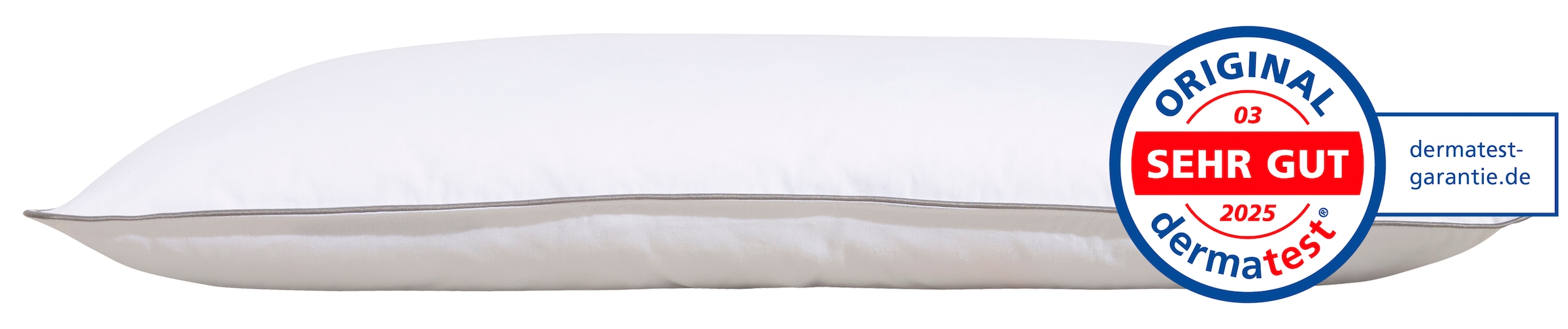 GOODproduct Oreiller en plumes »TAMINS, Kopfkissen 80x80 cm, 40x80cm« Füllung: 85 % Federn & 15 % Daunen Bezug: Coton 1 cuis tlg. Kissen, Made in Germany, Allergiker geeignet (Nomite)