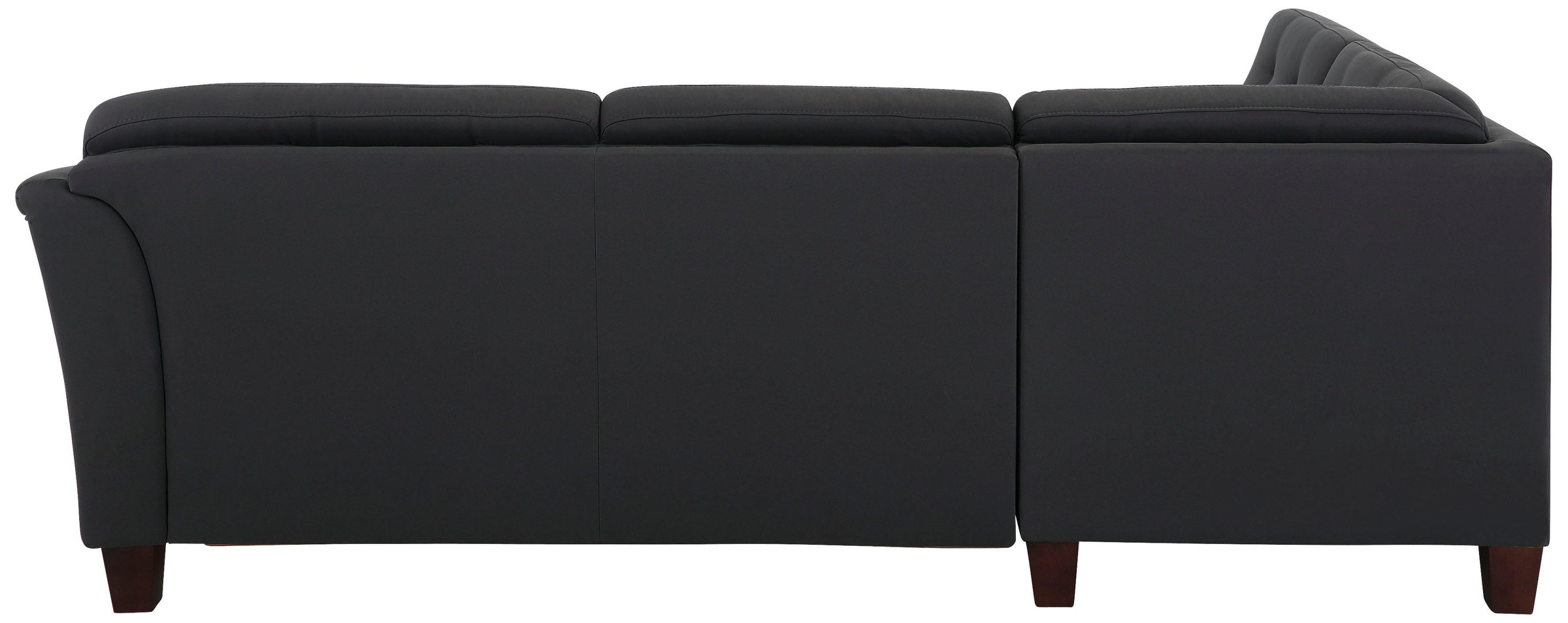 Home affaire Ecksofa »Trondheim L-Form« mit Federkern und Knopfheftung im Rücken, Füsse Buche dunkel