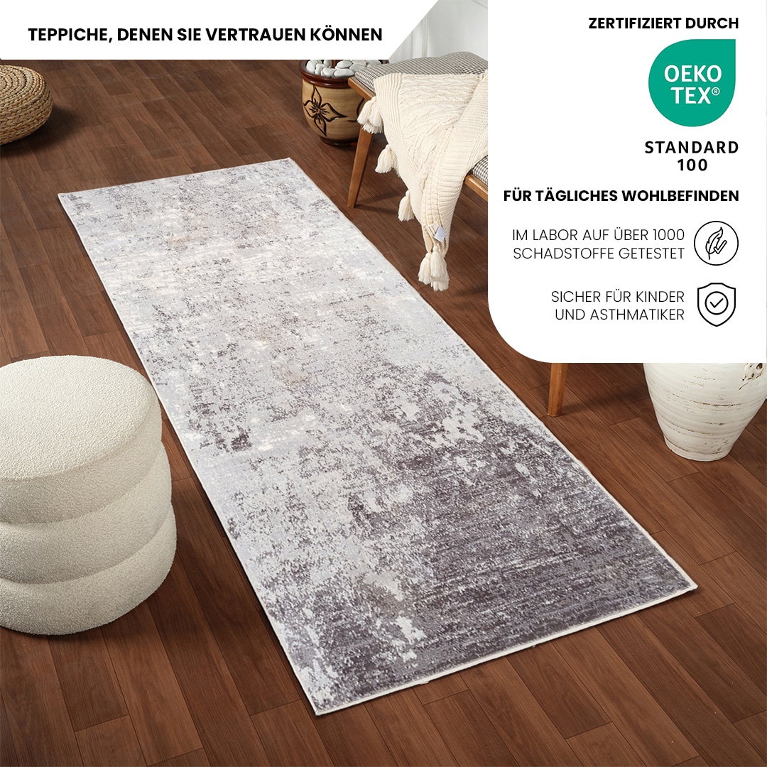 Livabliss Tapis »BANGKOK« Rectangulaire 9 mm Höhe Designerteppich in Marmor Optik, Kurzflor Wohnzimmerteppich/Läufer