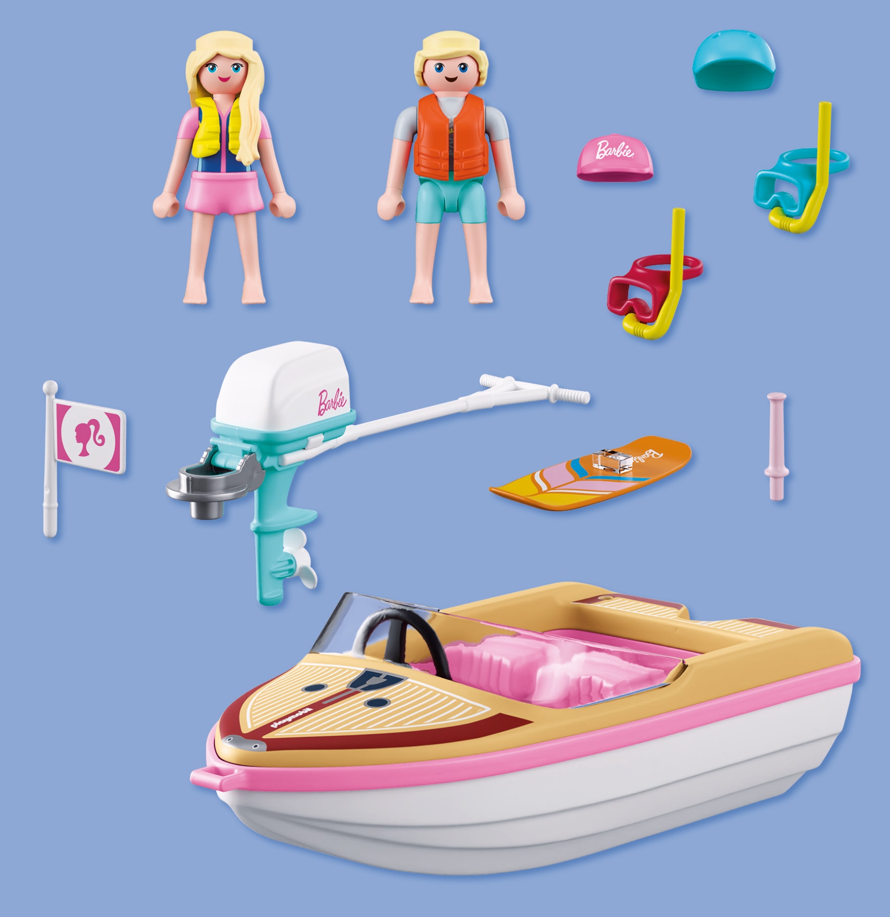 Playmobil® Konstruktions-Spielset »PLAYMOBIL x Barbie™ Abenteuerboot (72122), Barbie™« Made in Europe