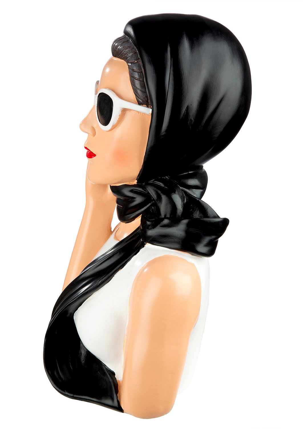 GILDE Figurine de décoration »Figur Frau Lady Audrey schwarz; weiss H. 27,5 cm«