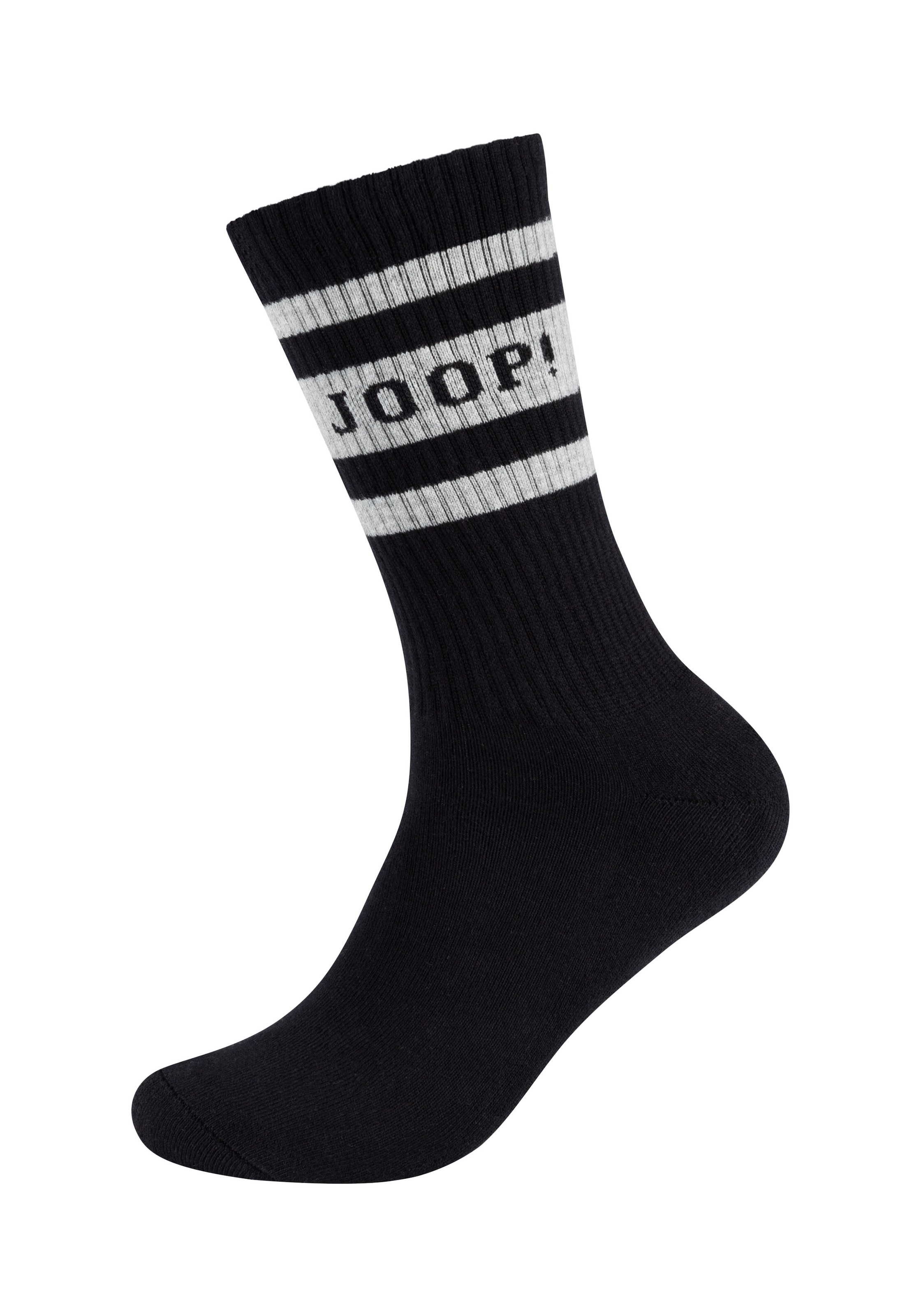 JOOP! Langsocken »premium essentials« 2er Pack,  am Bund mit Logoschriftzug