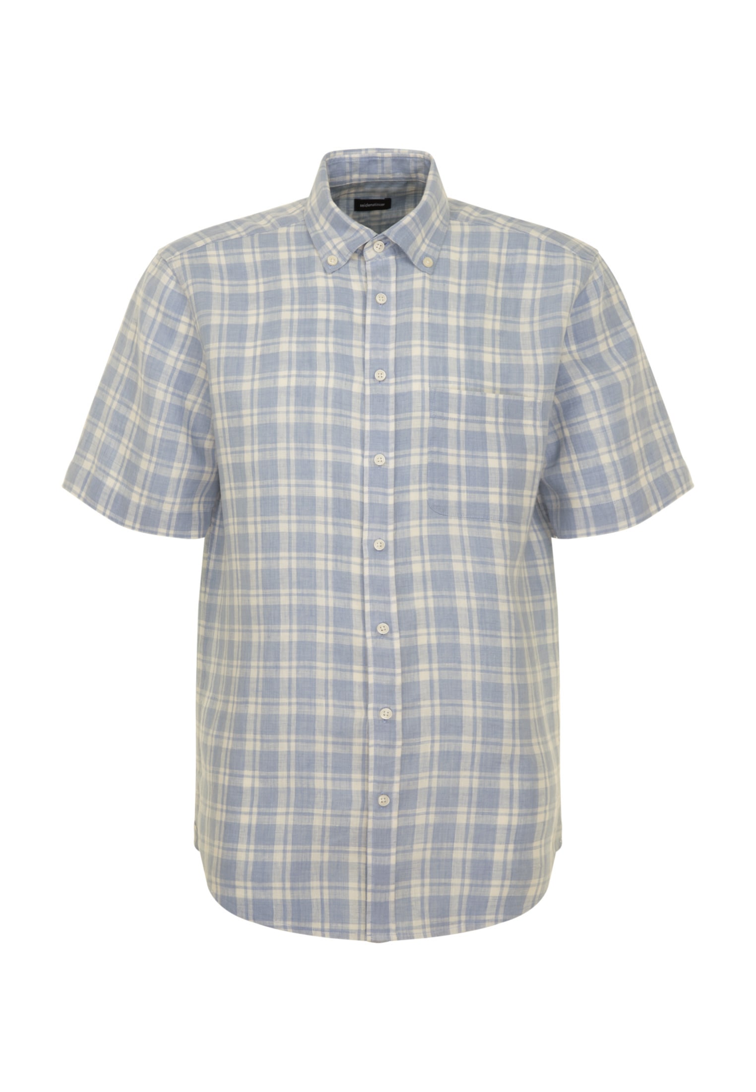 seidensticker Businesshemd »Schwarze Rose« Regular Kurzarm Button-Down-Kragen Karo