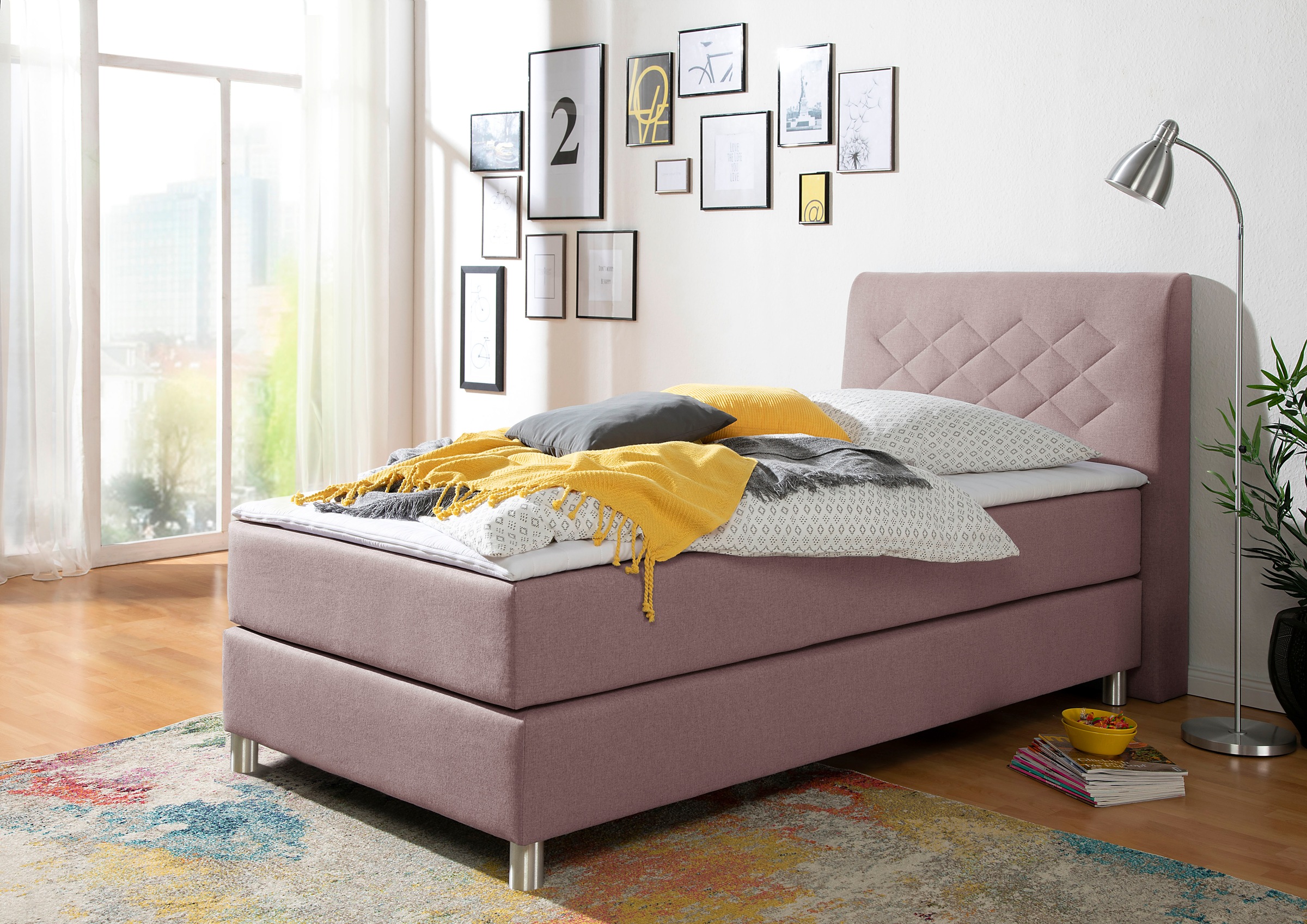 Home affaire Lit boxspring »Parla« incl. topper, 4 couleurs en 4 largeurs, 2 degrés de fermeté, 3 types de matelas
