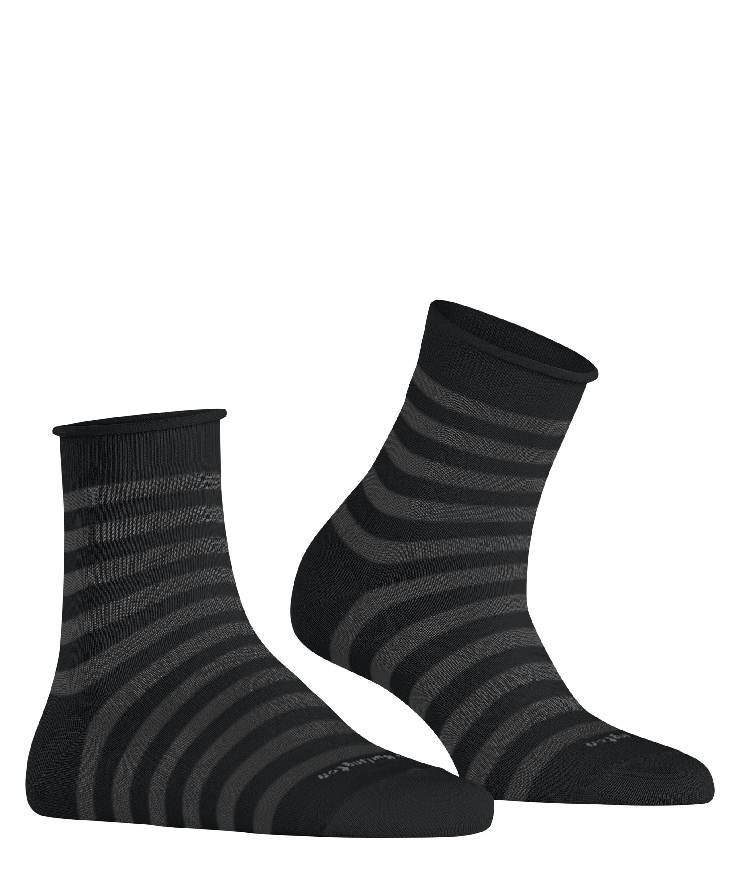 Burlington Chaussettes courtes »Swansea« taille unique 36-41, motif rayé moderne, bord-côte roulé