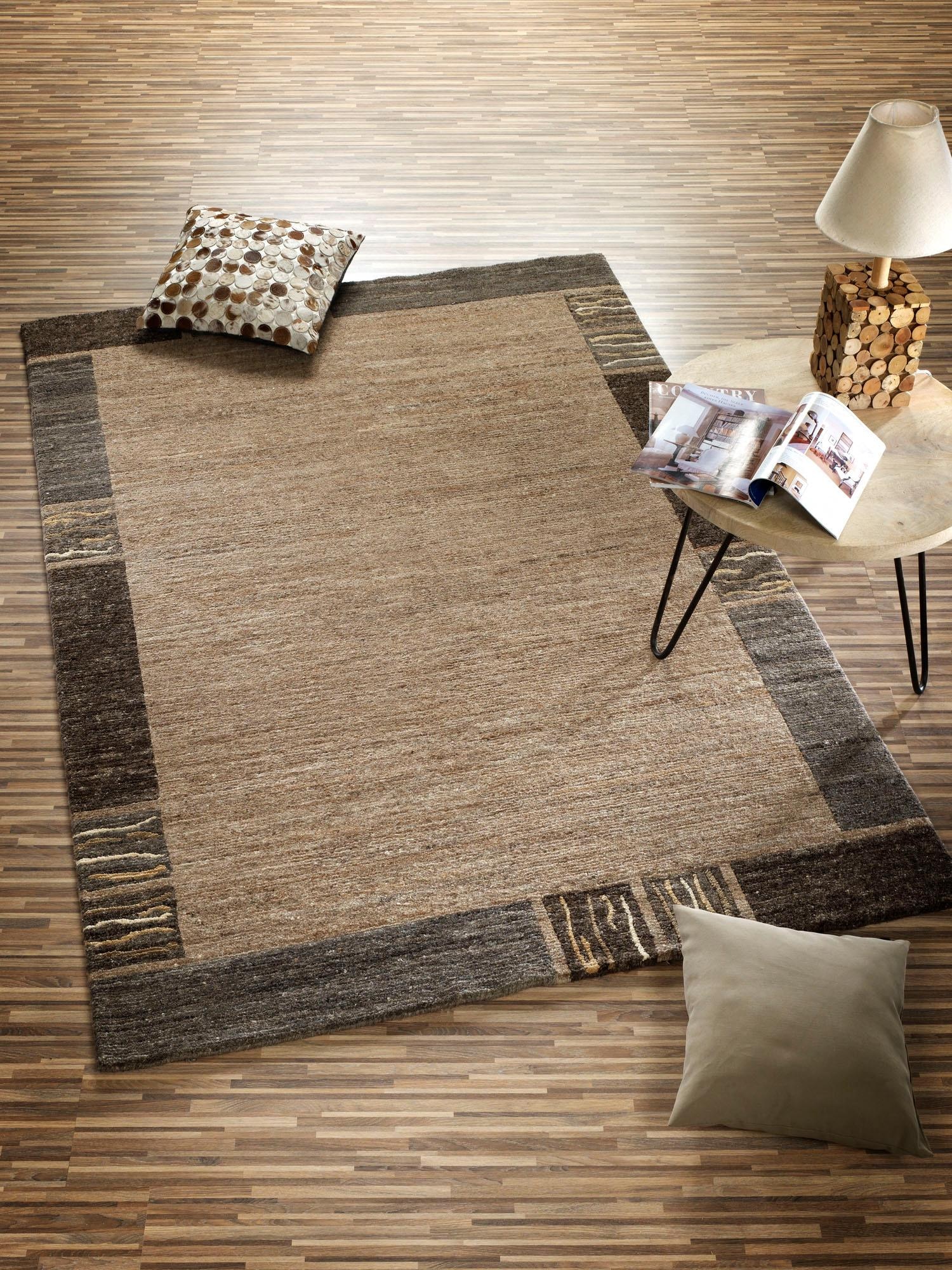 OCI DIE TEPPICHMARKE Wollteppich »Natura Silk Greny« rechteckig 20 mm Höhe reine Wolle, handgeknüpft, Wohnzimmer