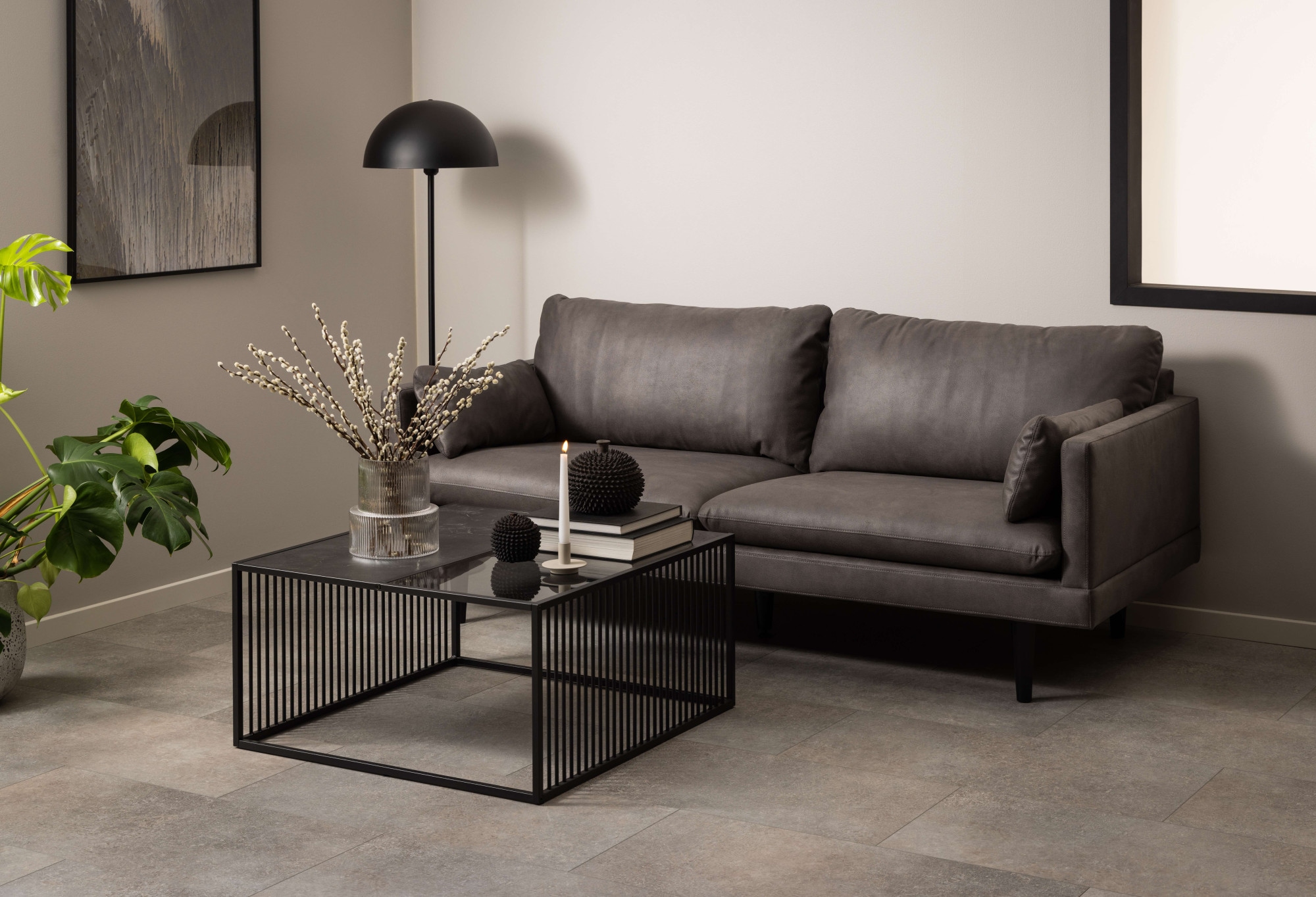 ACTONA GROUP Couchtisch »Strington, Marmoroptik schwarz - modern & stilvoll, pflegeleicht« Couchtisch, Beistelltisch, Kaffeetisch,  OTTOs Choice,  Glasplatte & Metallgestell, verschiedene  Formen