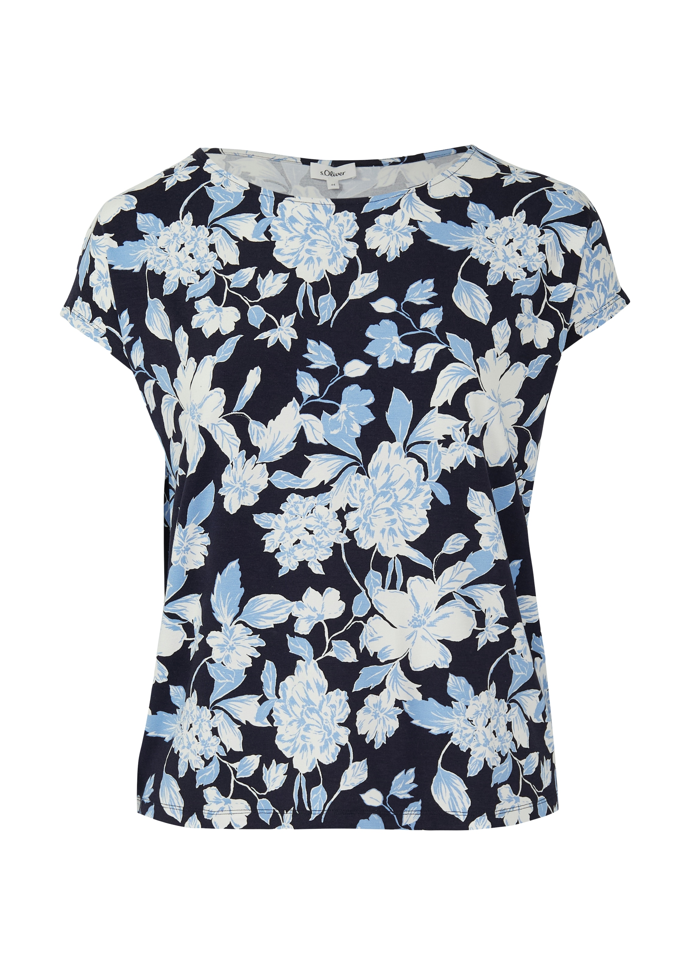 s.Oliver CURVE T-shirt à manches courtes t-shirt d'été à motif floral / grandes tailles