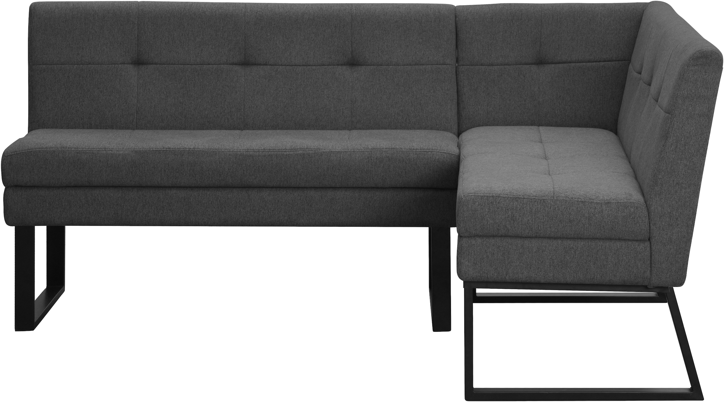 GOODproduct Banc d'angle »Geranie, Sitzbank, Essbank, pflegeleichter Strukturstoff« Eckbank inkl. Stauraum, Pulverbeschichtetes Metallgestell