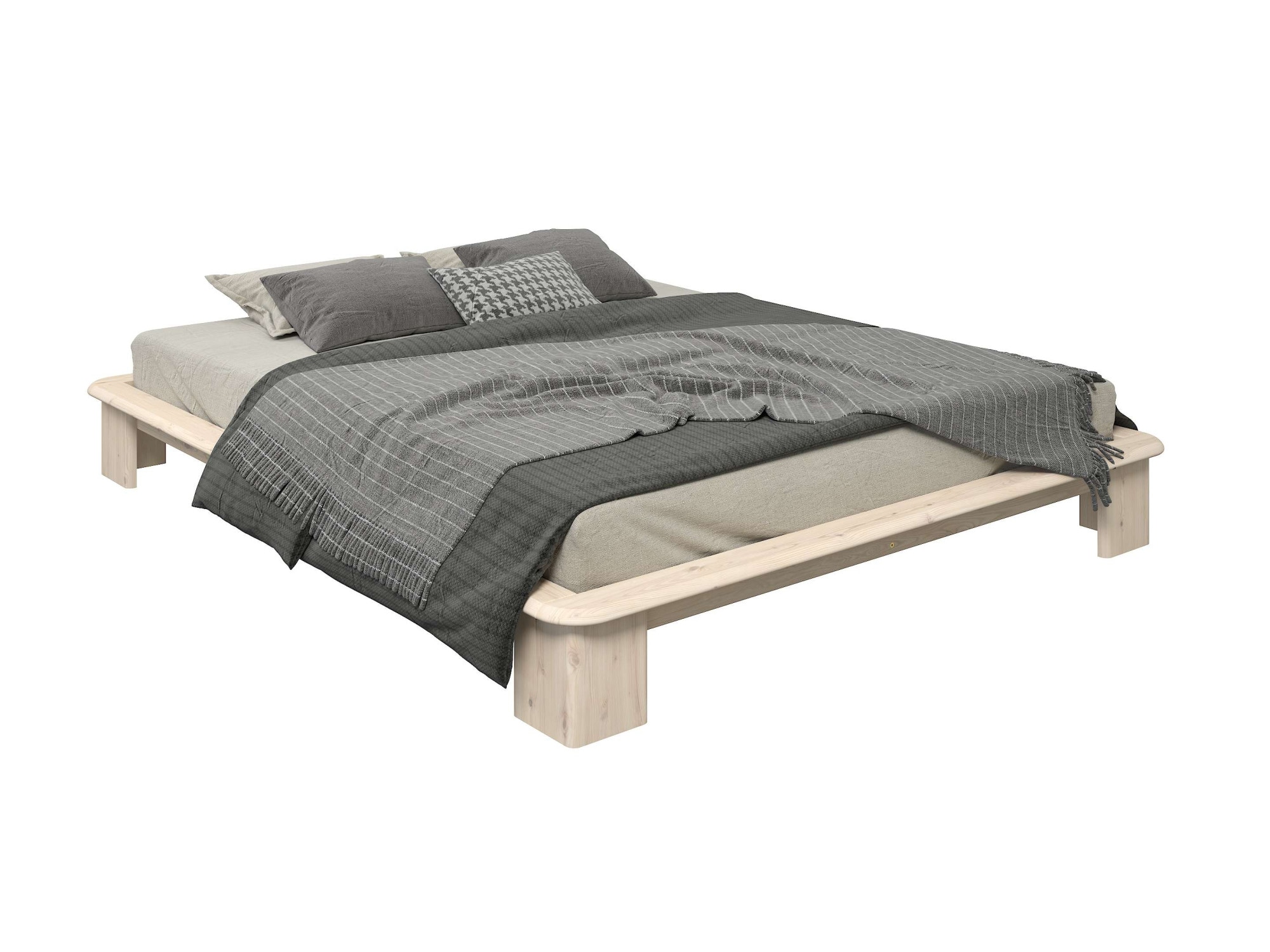 GOODproduct Lit futon »Peregrin, Bett, Bettgestell, Massivholzbett« inklusive Lattenrost, aus massiver Kiefer, FSC®