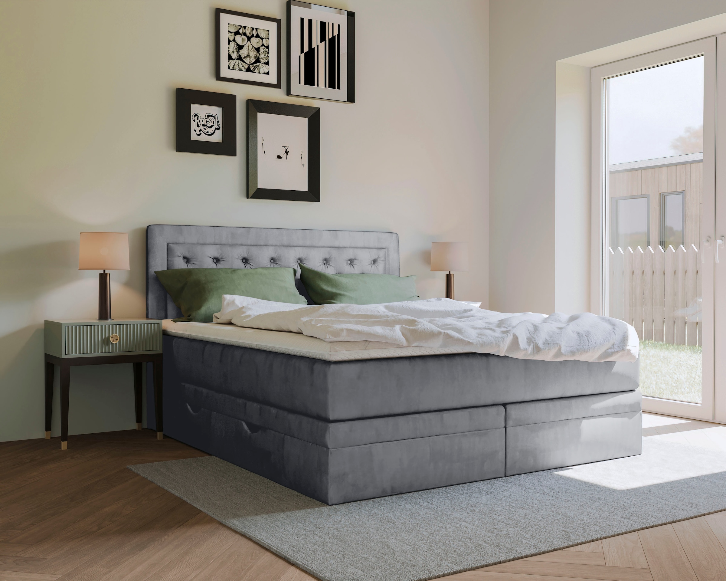 Home affaire Lit boxspring »Julien« avec matelas à ressorts ensachés
