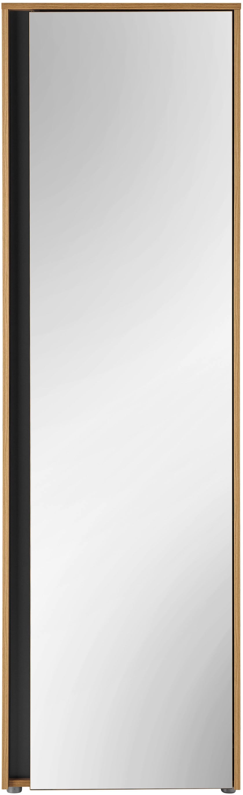 Home affaire Garderobenschrank »GiRON/CiTY, moderner Garderobenschrank, Kleiderschrank mit Stauraum« Spiegeltür, Teleskopauszug, Tür beidseitig montierbar, 60 cm breit