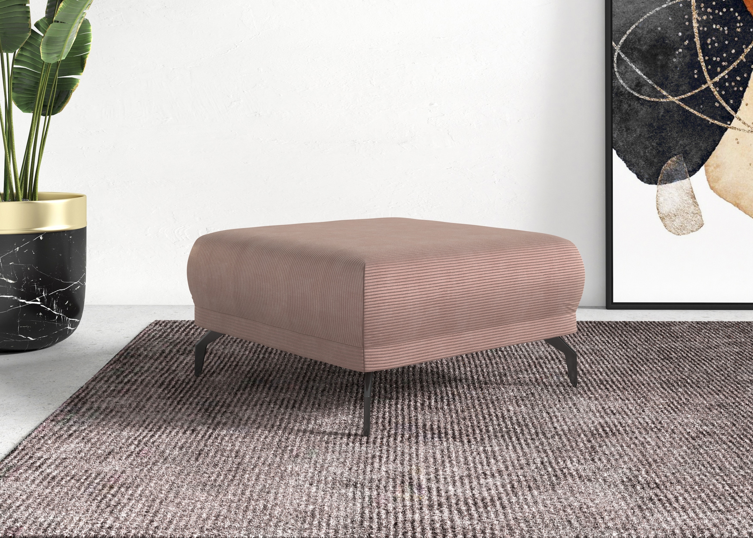 Home affaire Tabouret »Coco« Cord-Bezug in 2 Ausführungen, Füssen 15 cm hoch