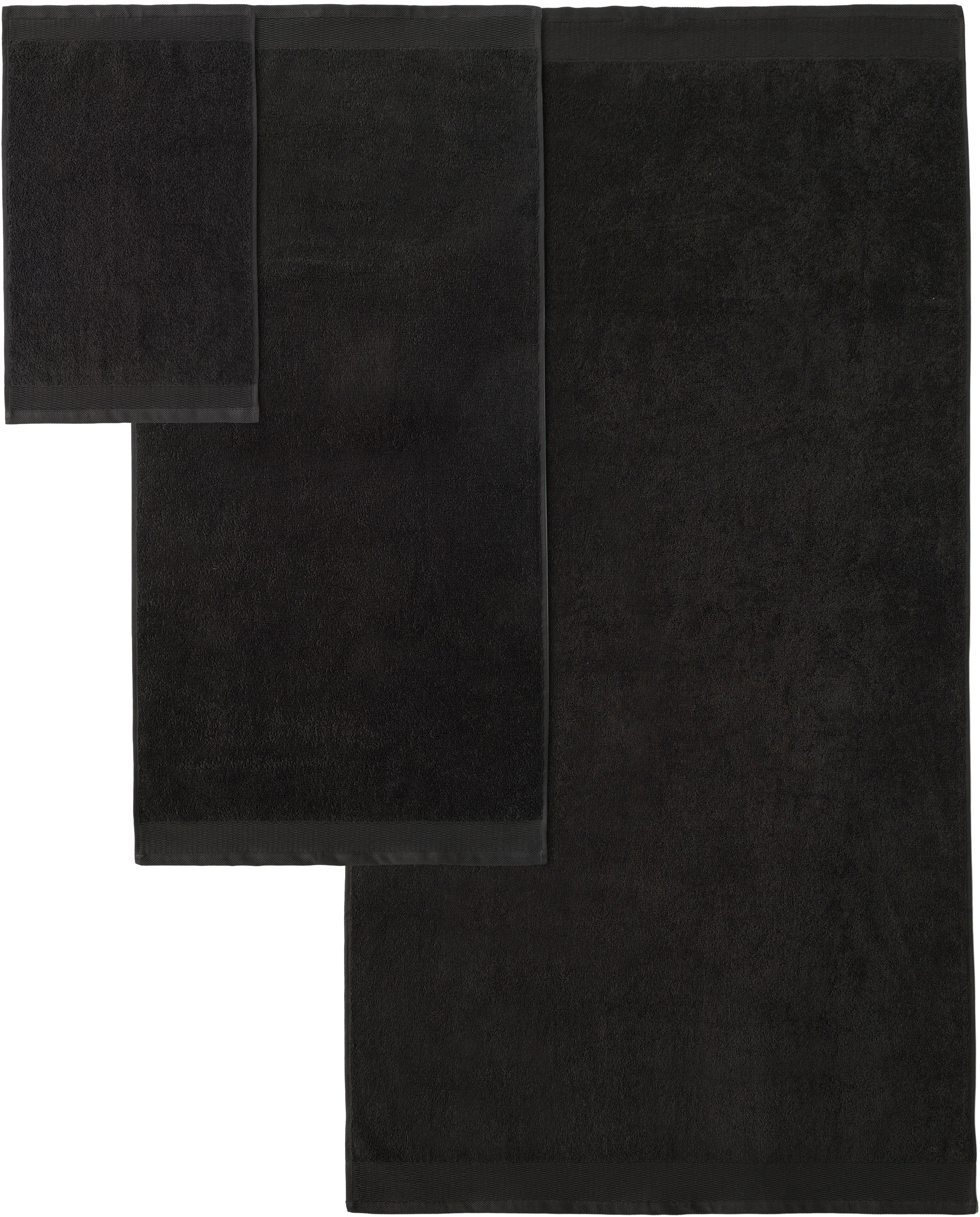 GOODproduct Handtuch Set »Fenya, flauschig und weich, Premium Handtücher, 550 gr/m²« Set 6 Stk. Walkfrottier mit Bordüre, Set, 100% Baumwolle, Hotel-Qualität, 5 Jahre Garantie