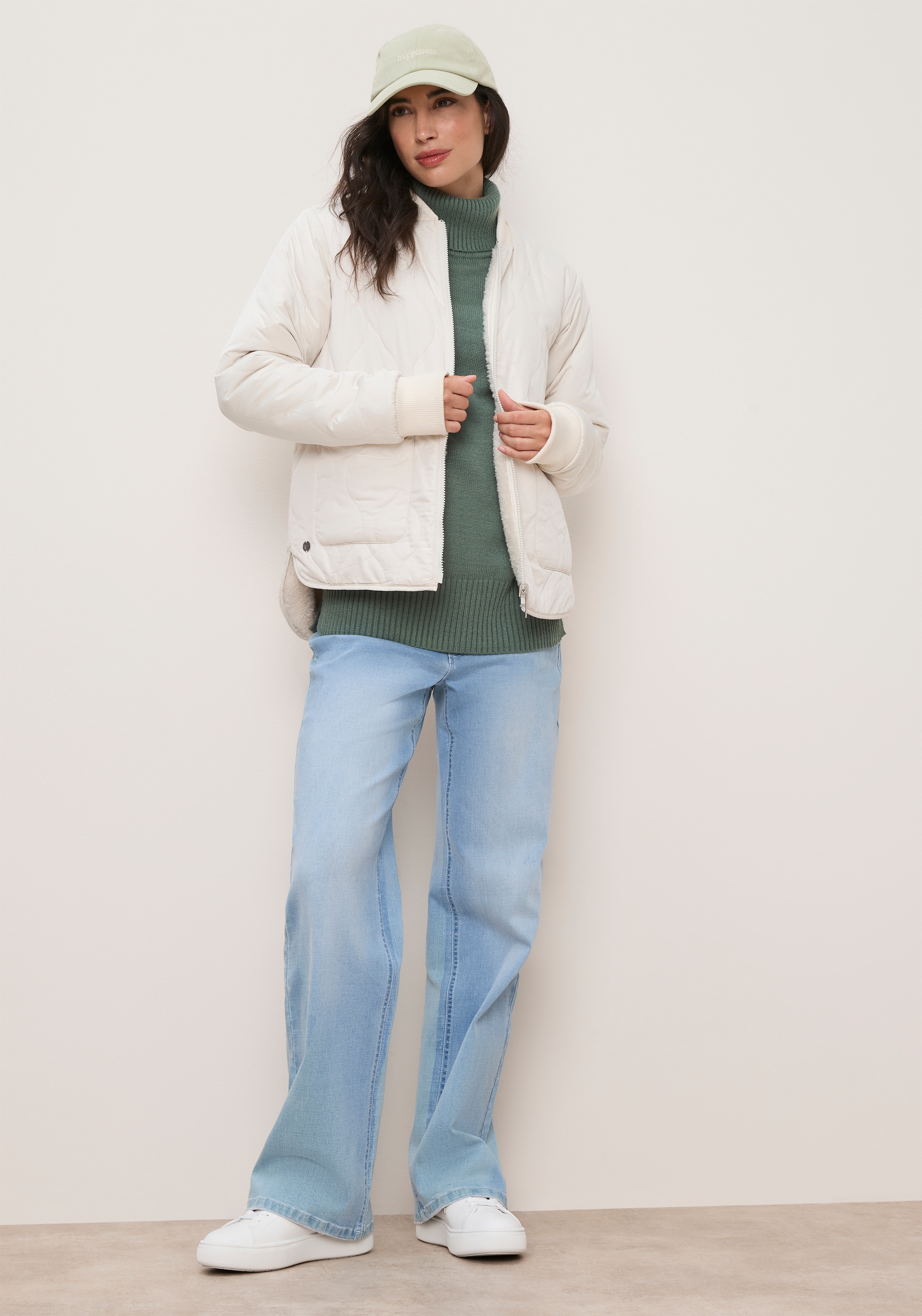 Tamaris Veste réversible Veste 2 en 1 avec teddy fleece et veste matelassée, veste de mi-saison