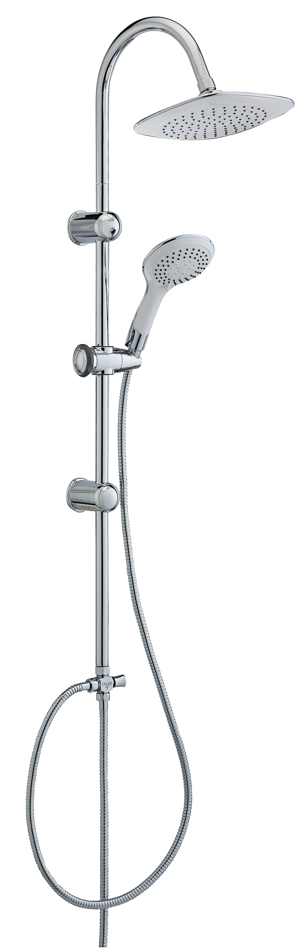 Schütte Brausegarnitur »Teneriffa« Set,  Überkopfbrausset Duschsystem Duschsäule Brauseset Regendusche, Chrom