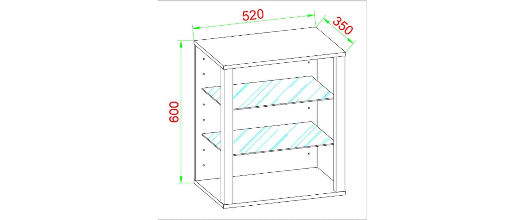 VCM Vitrine »Glasol S 52 x 60 cm«