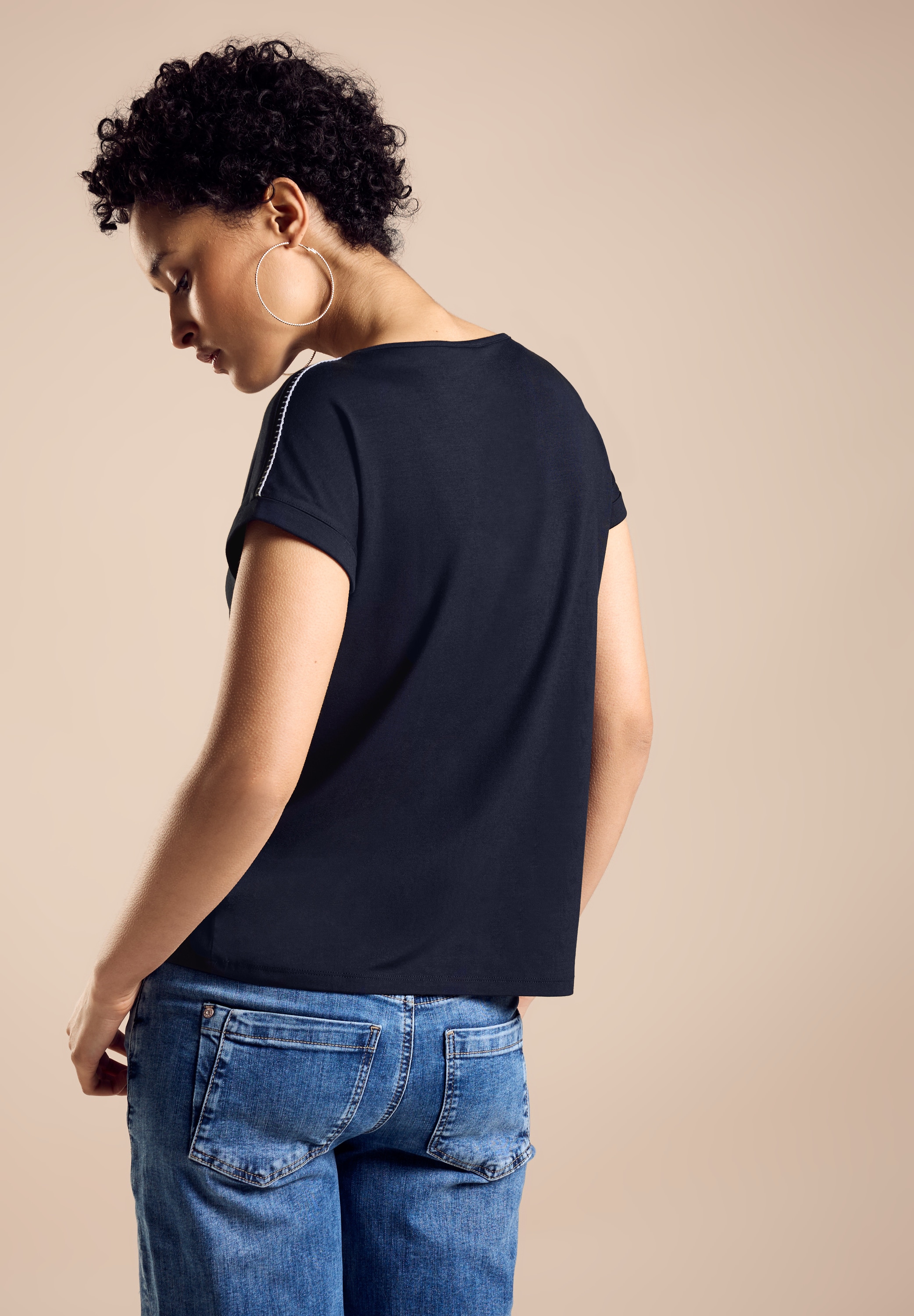 STREET ONE Shirttop mit Paspelband