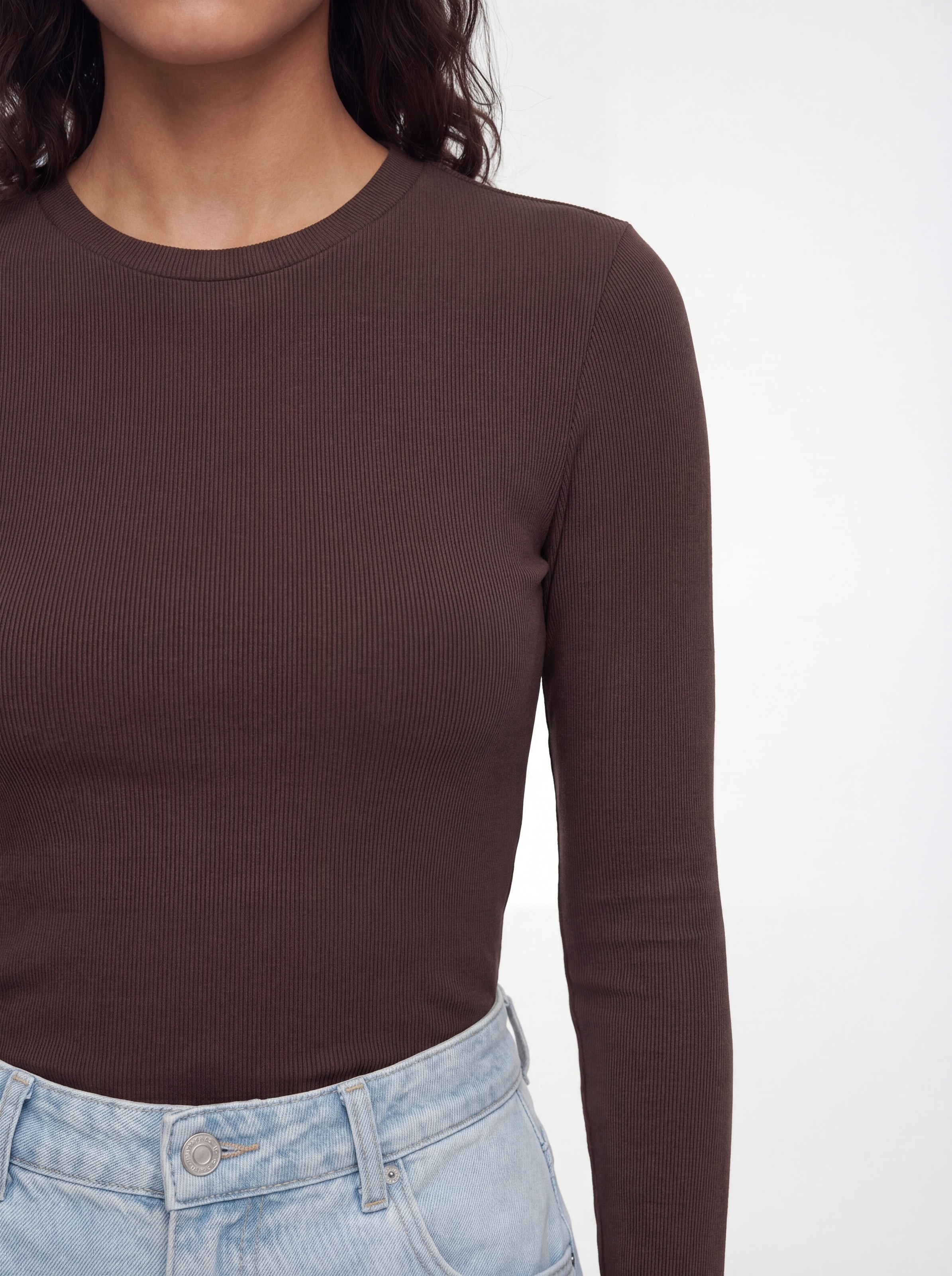 LeGer Longsleeve »Cinzia, LeGer by Lena Gercke« Rundhals, schmale Passform