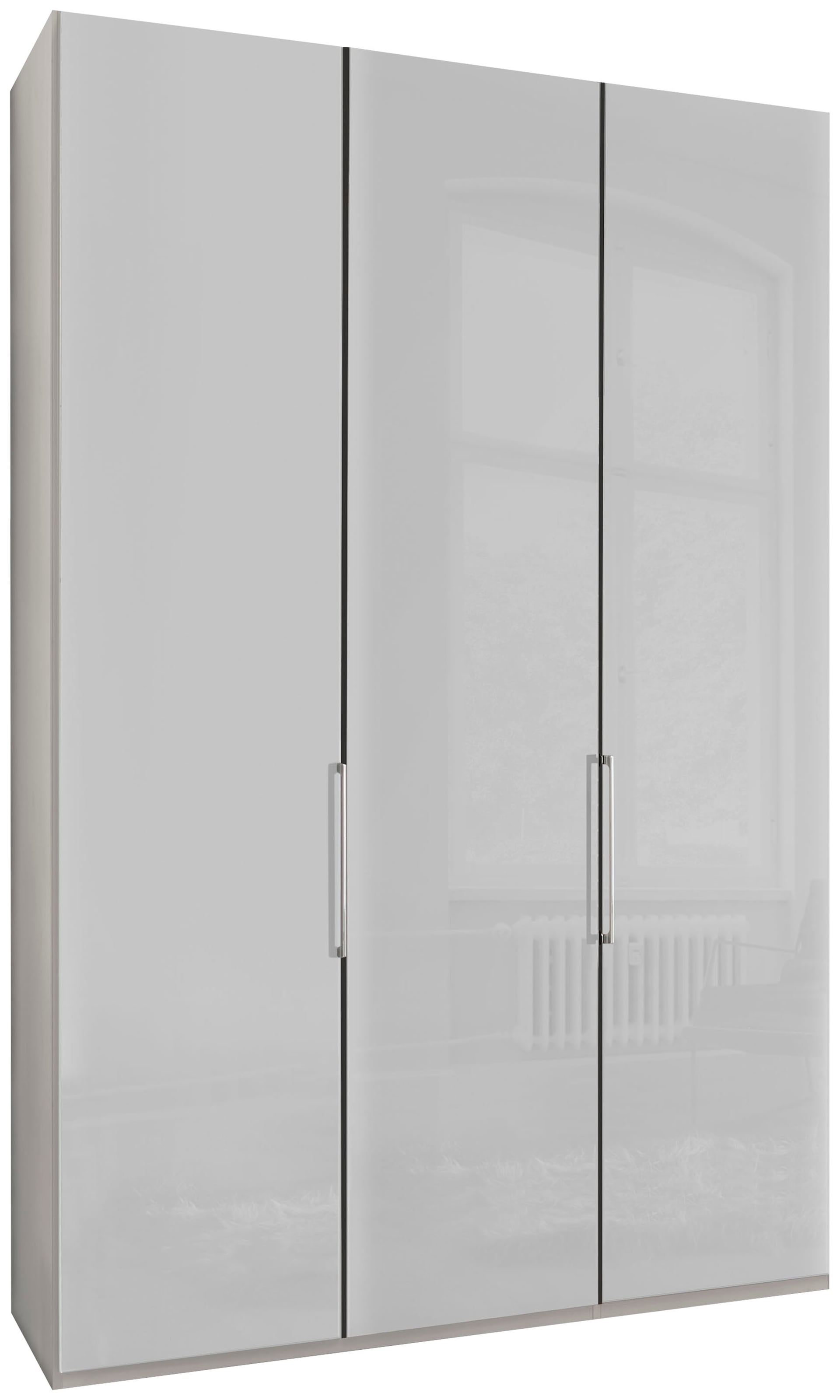 WIEMANN Armoire à portes pliantes »Monaco« avec façade en verre et ferrures de haute qualité