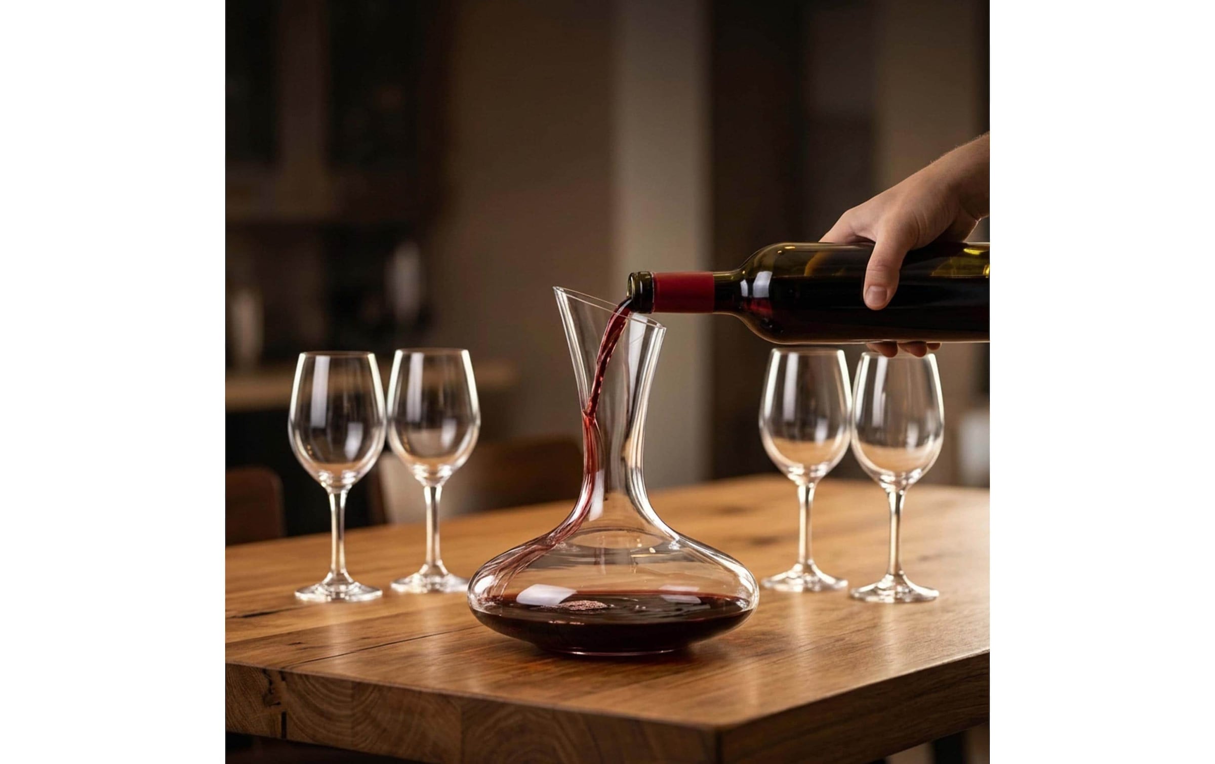 relaxdays Verre à vin rouge »mit Karaffe 330 ml, 1 Stück« compatible lave-vaisselle