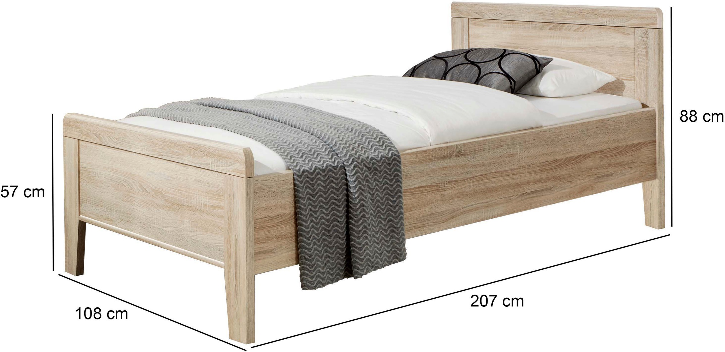 WIEMANN Holzbett »Meran« in Komforthöhe