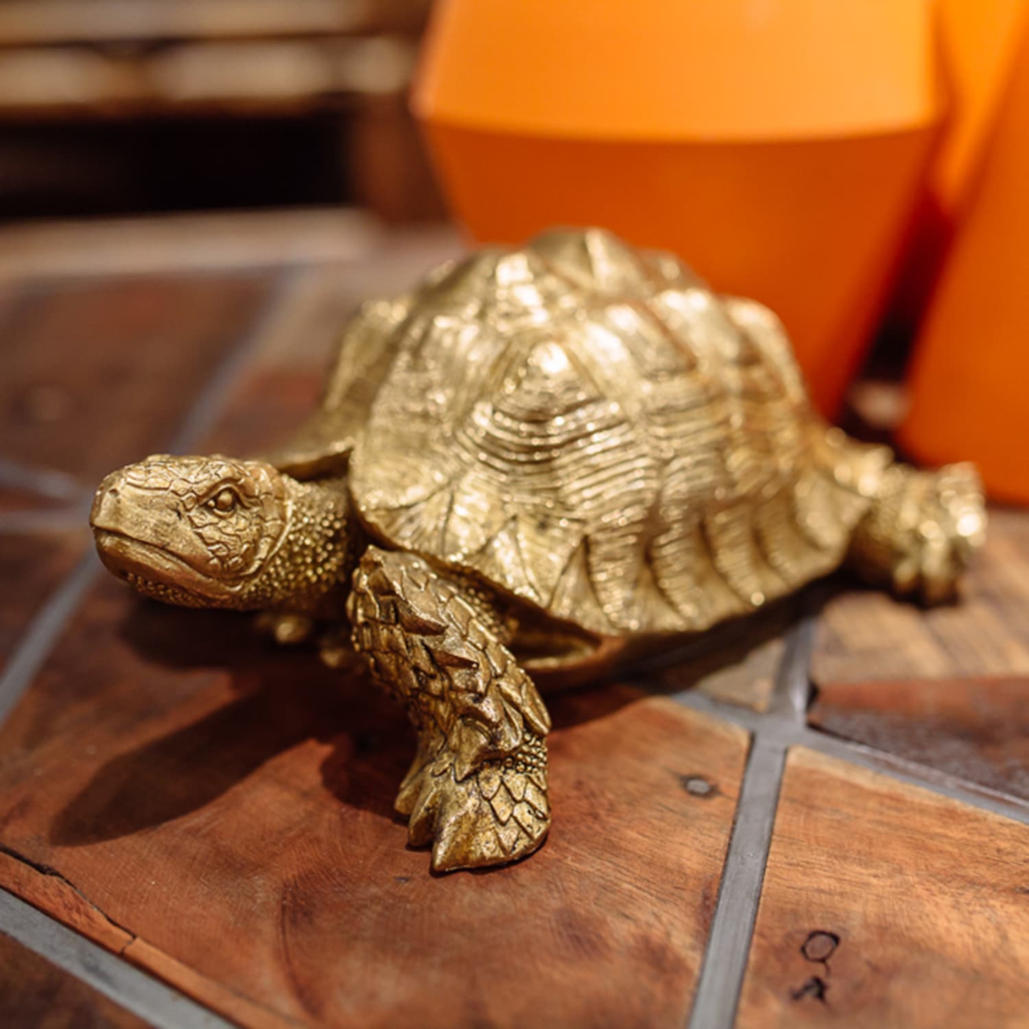 Kare Design Figurine de décoration »Deko Figur Turtle Gold Klein«