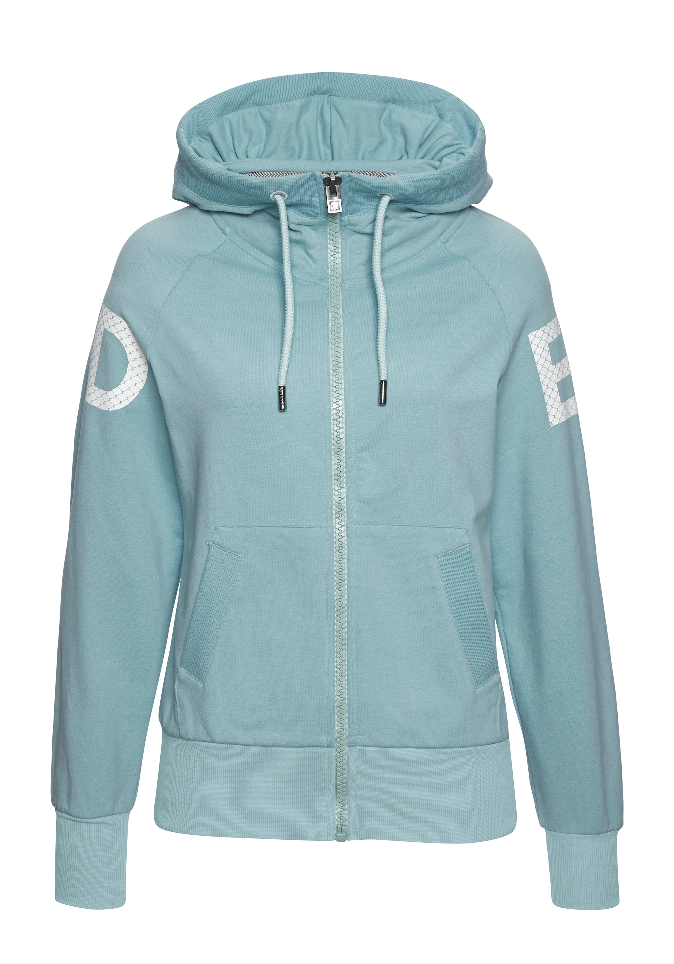 Elbsand Sweat à capuche »Kalea« mit grossem Logodruck hinten, bequeme Freizeitjacke mit Taschen