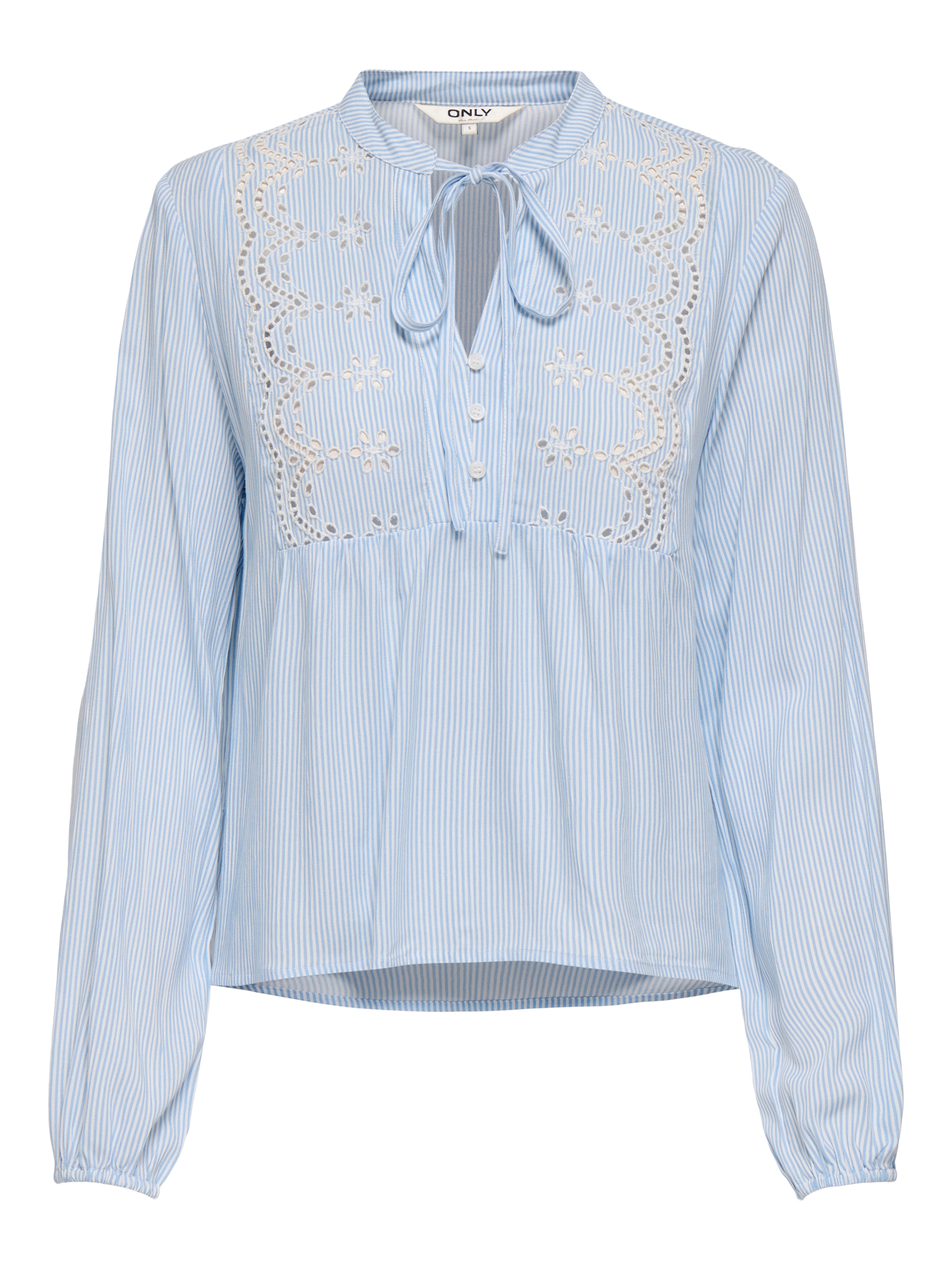 ONLY Blouse à manches longues »ONLLENNYO LS EMBROID V-NECK TOP NOOS WVN«